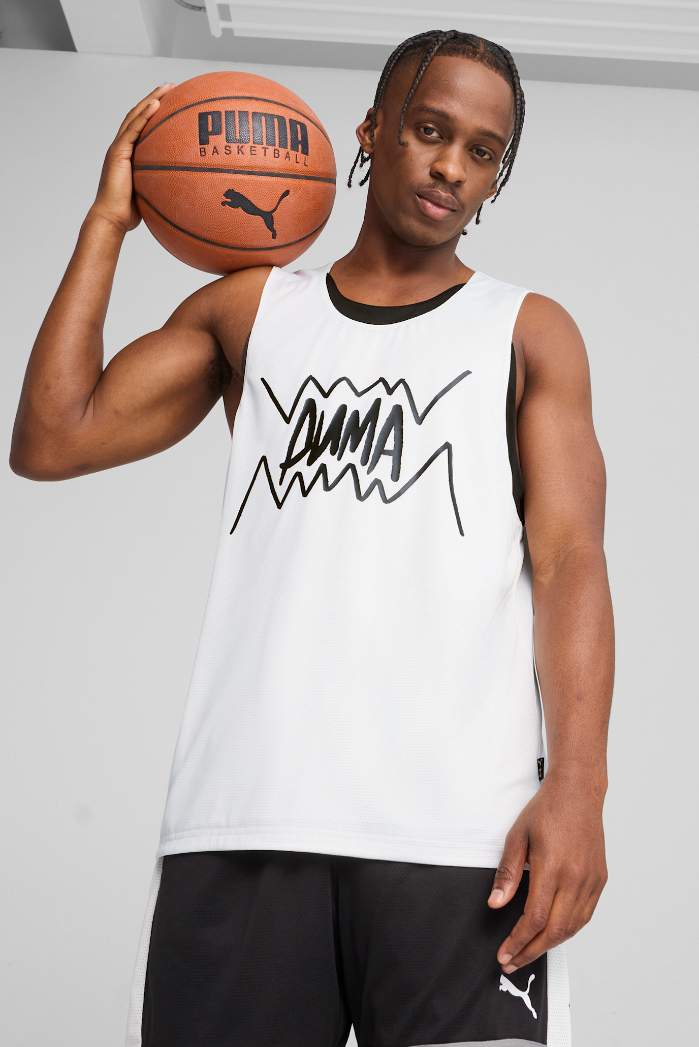 Мужская белая майка Jaws Core Basketball Tank Men 1