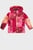 Детская розовая лыжная куртка с узором