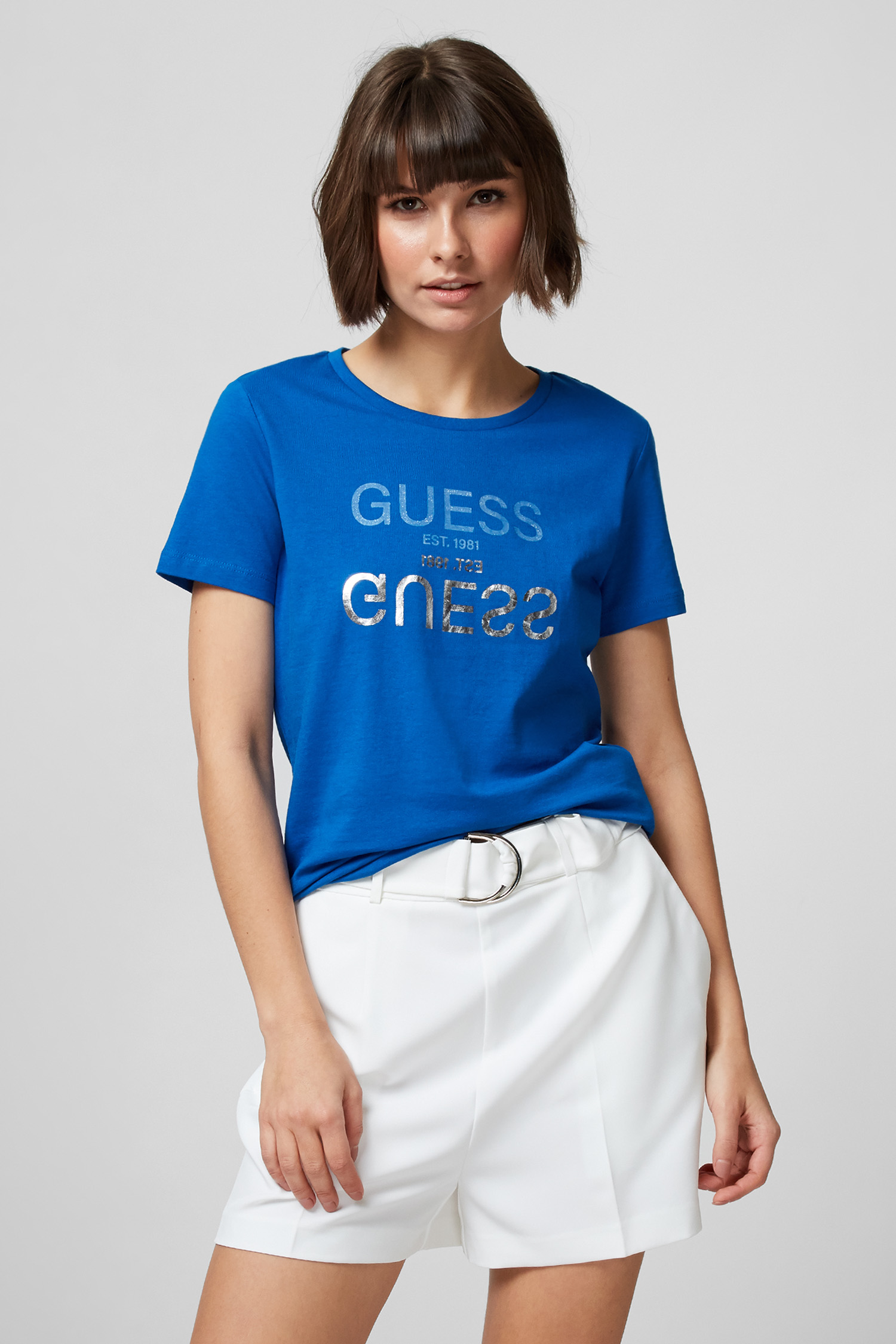 Женская синяя футболка Guess W1GI0C.I3Z11;G7EI — MD-Fashion