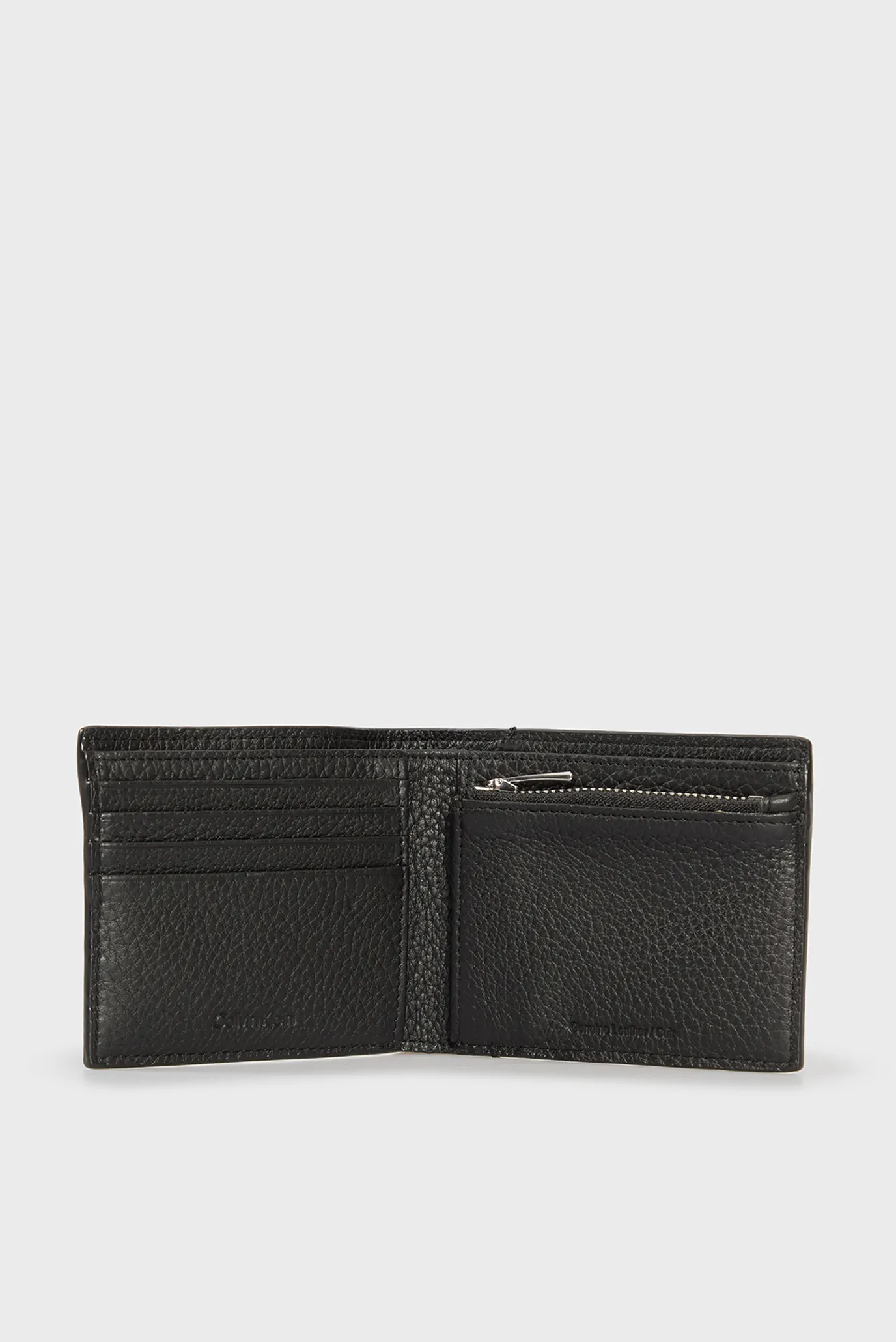 Мужской черный кожаный кошелек ZIP 2