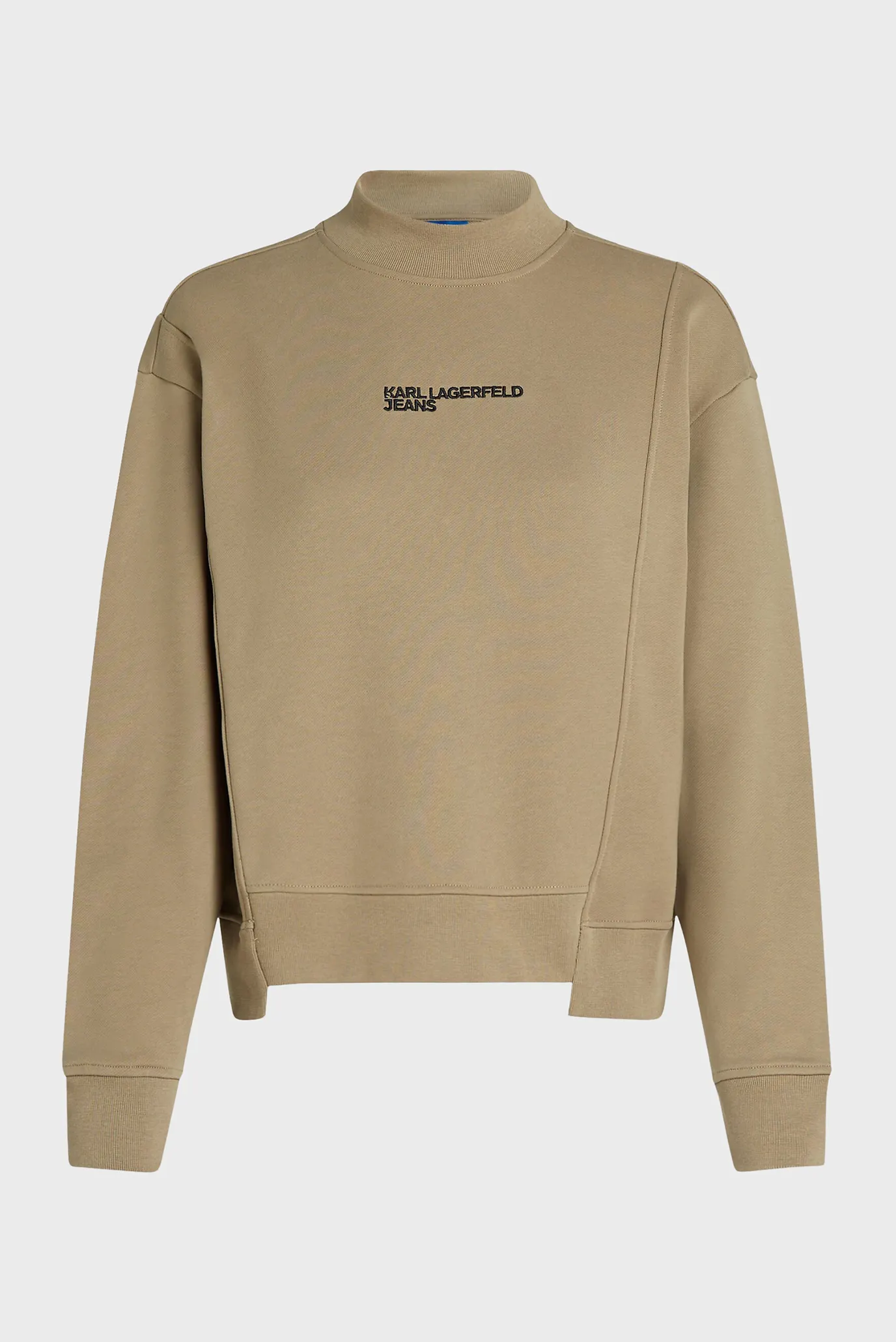Женский бежевый свитшот KLJ ASYMMETRIC MOCK SWEAT 5