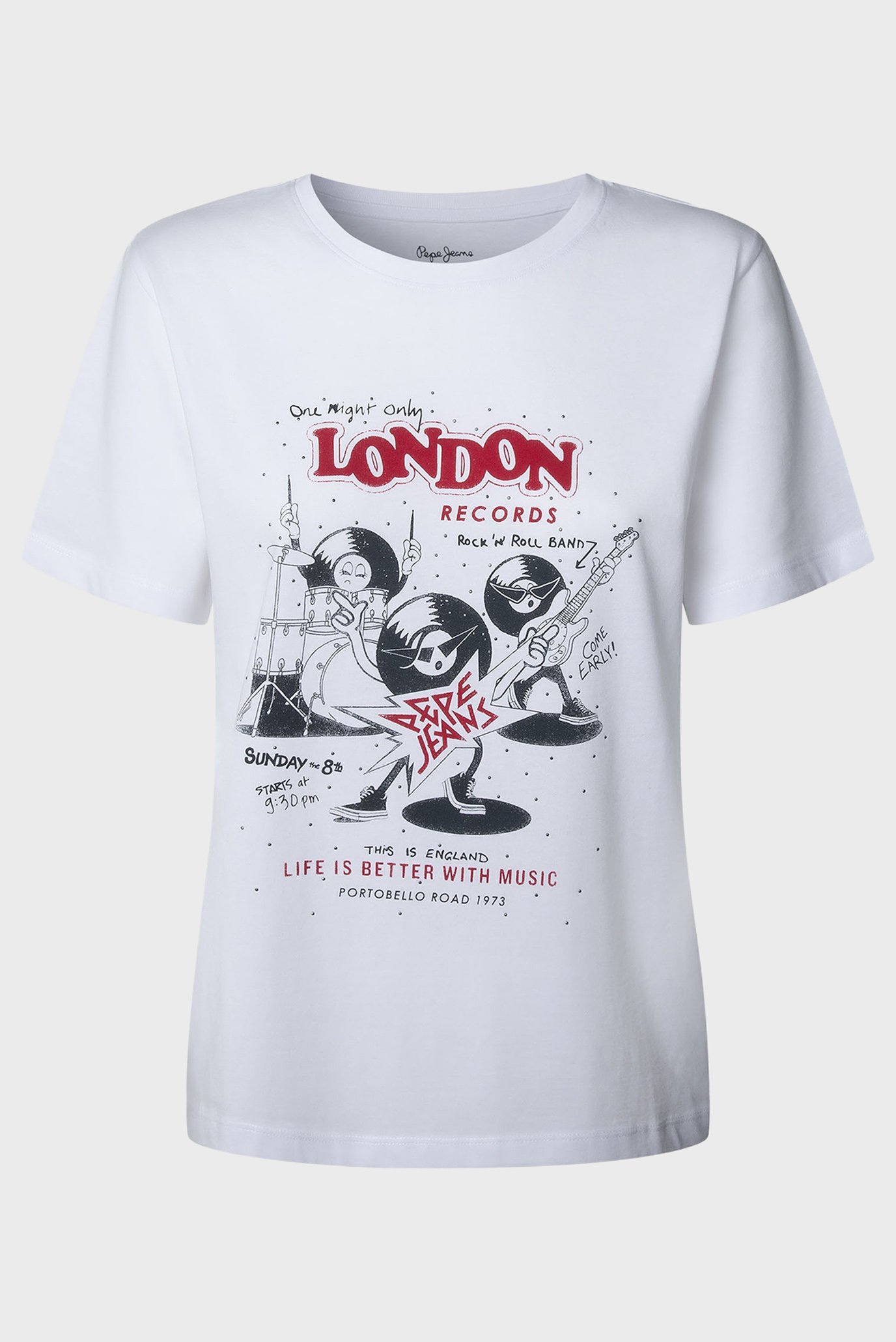Женская белая футболка BALBINA Белый S Pepe Jeans PL5000010 Женская белая футболка BALBINA Белый S Pepe Jeans PL5000010