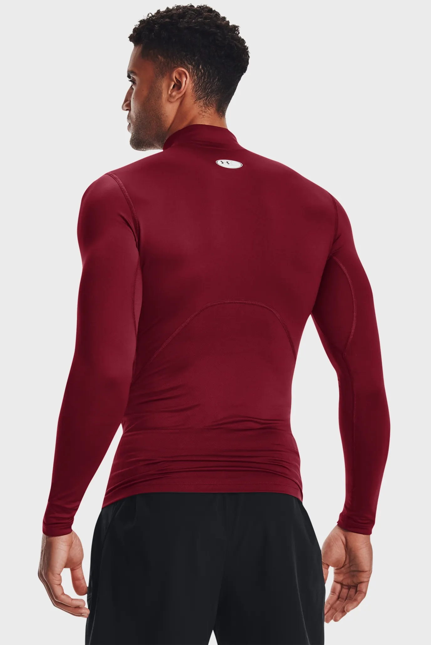 Чоловічий бордовий термореглан UA CG Armour Comp Mock 3