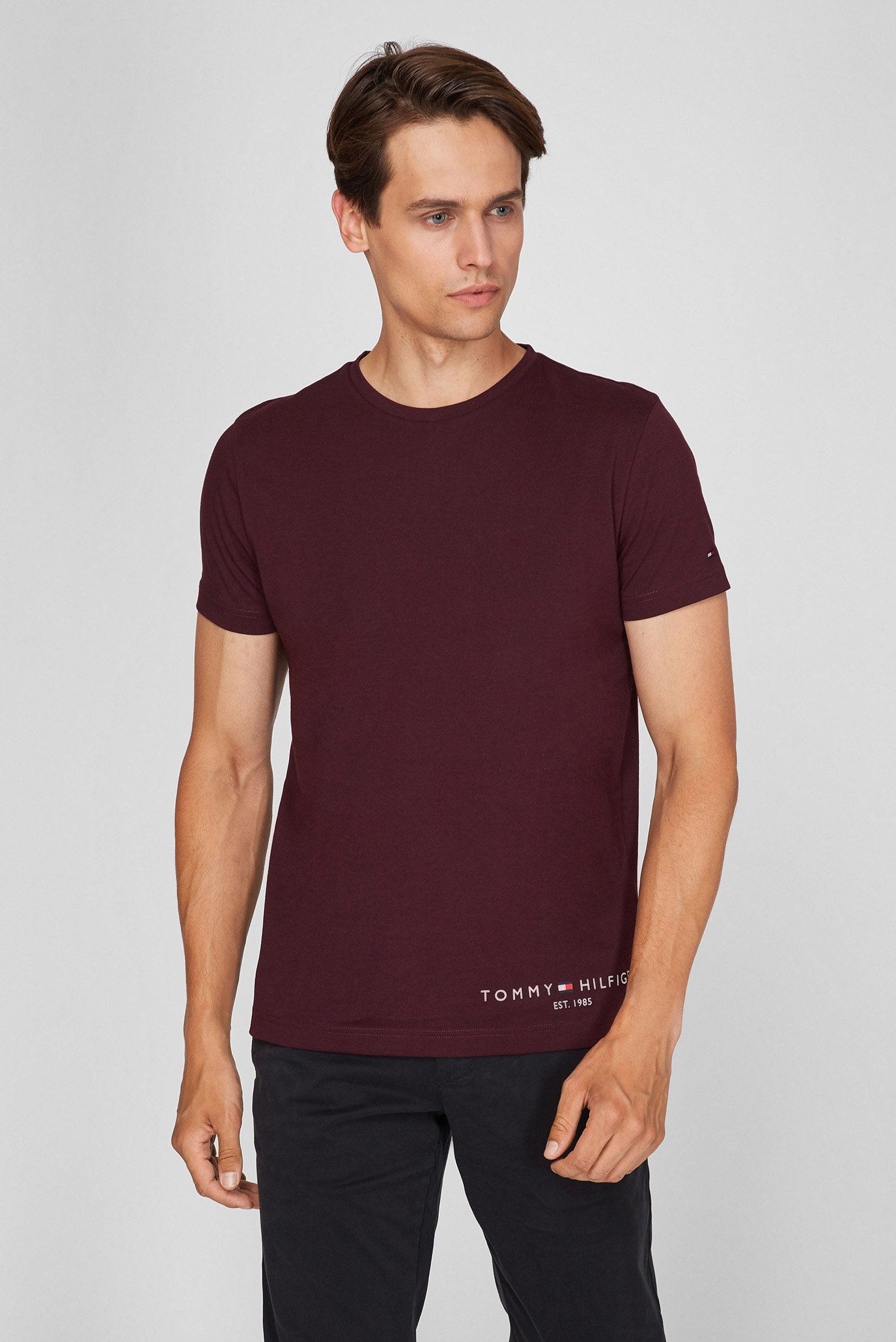 Мужская бордовая футболка LOGO TEE 1