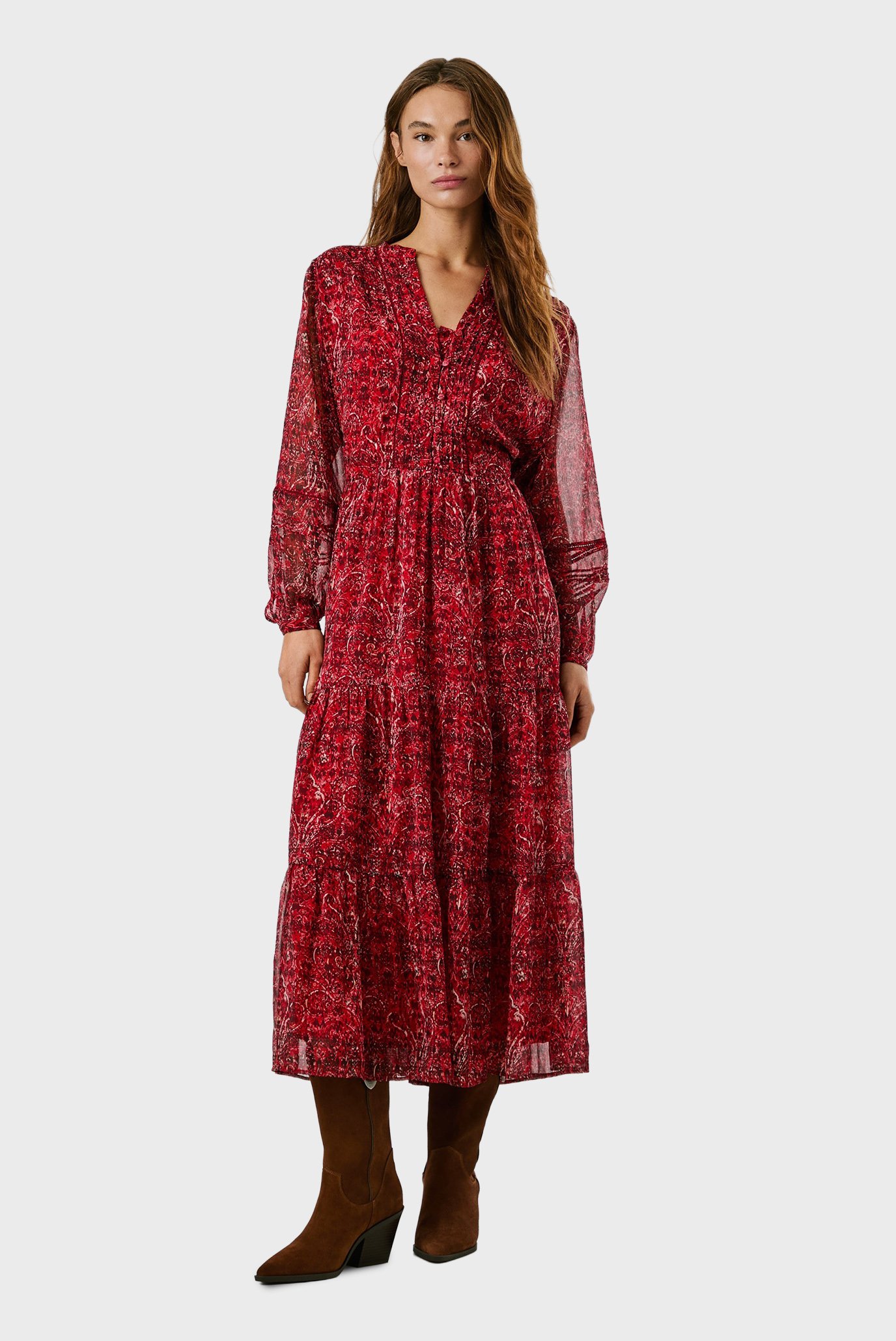Женское красное платье с узором MILEY Красный S Pepe Jeans PL9537703 Женское красное платье с узором MILEY Красный S Pepe Jeans PL9537703