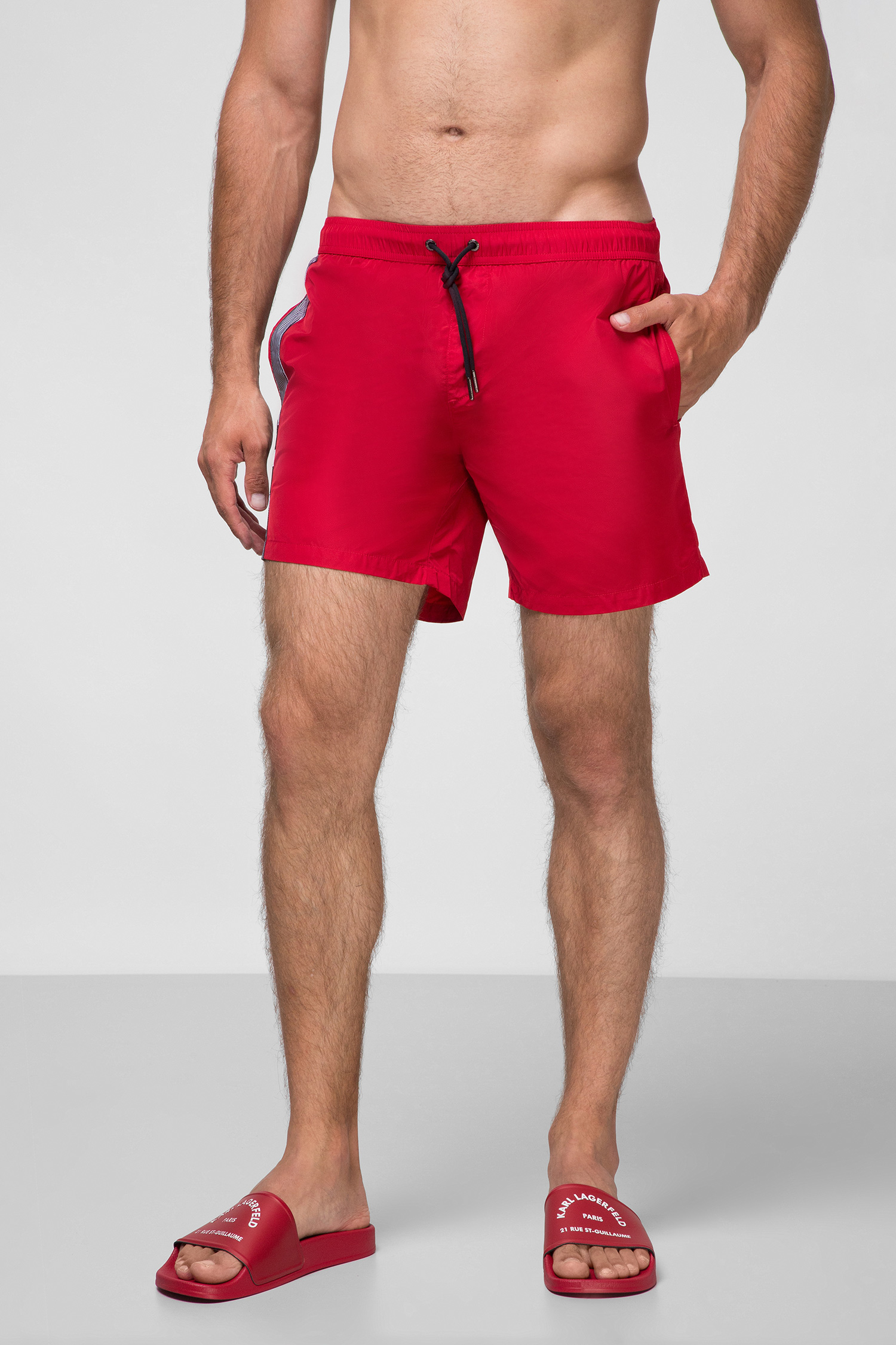Мужские красные плавательные шорты 1