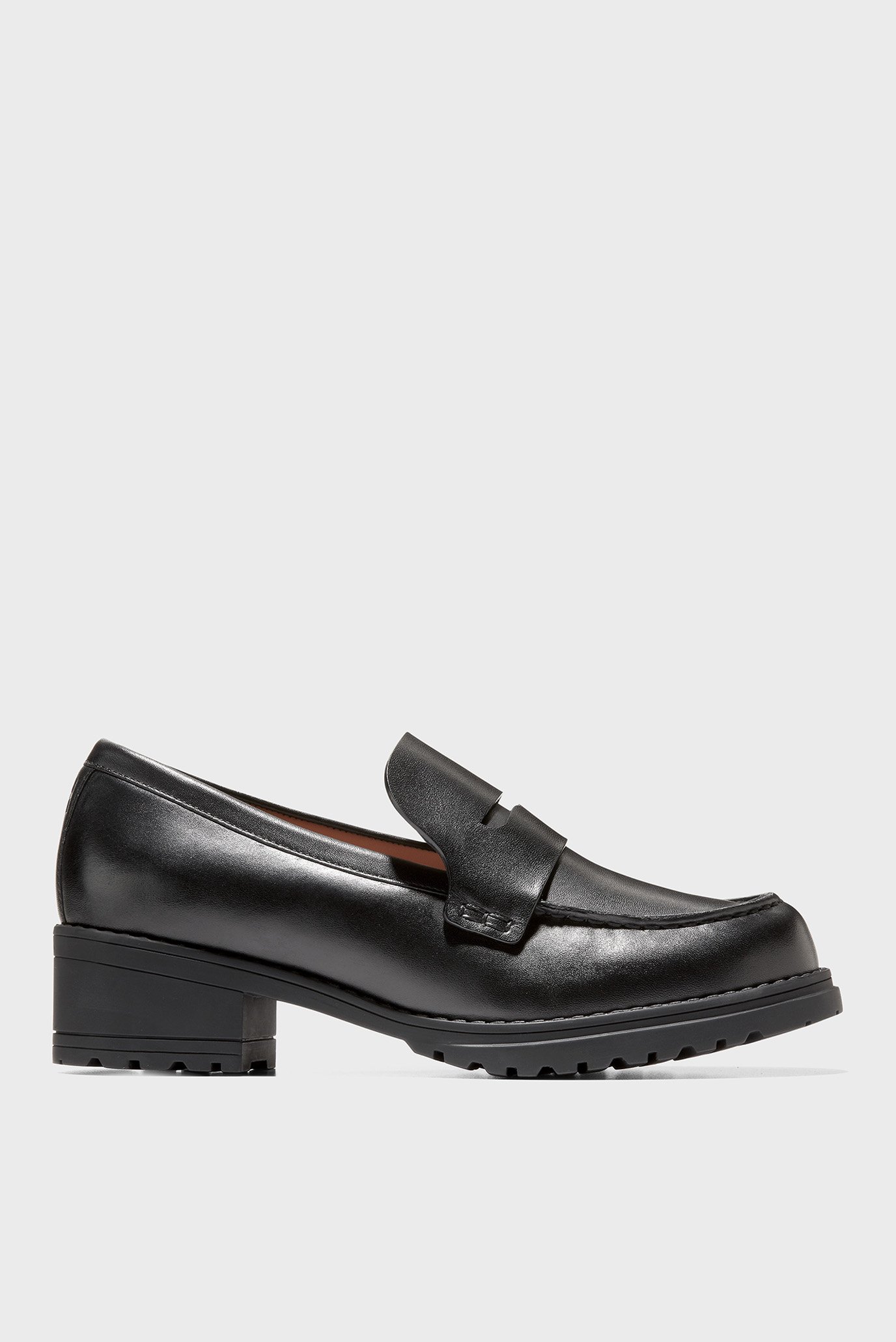 Жіночі чорні шкіряні лофери Camea Lug Loafer 1