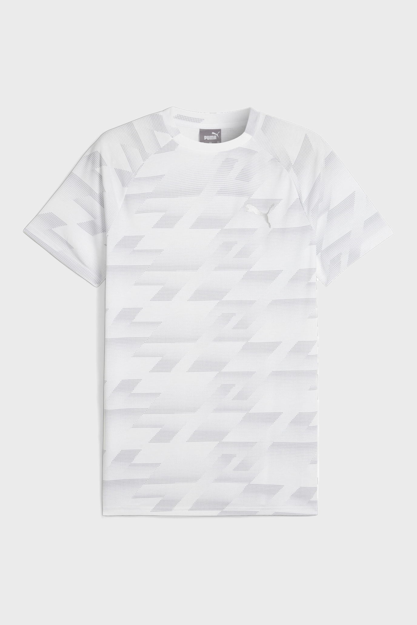 Чоловіча біла футболка з візерунком EVOSTRIPE Men's All-over Print Tee 1