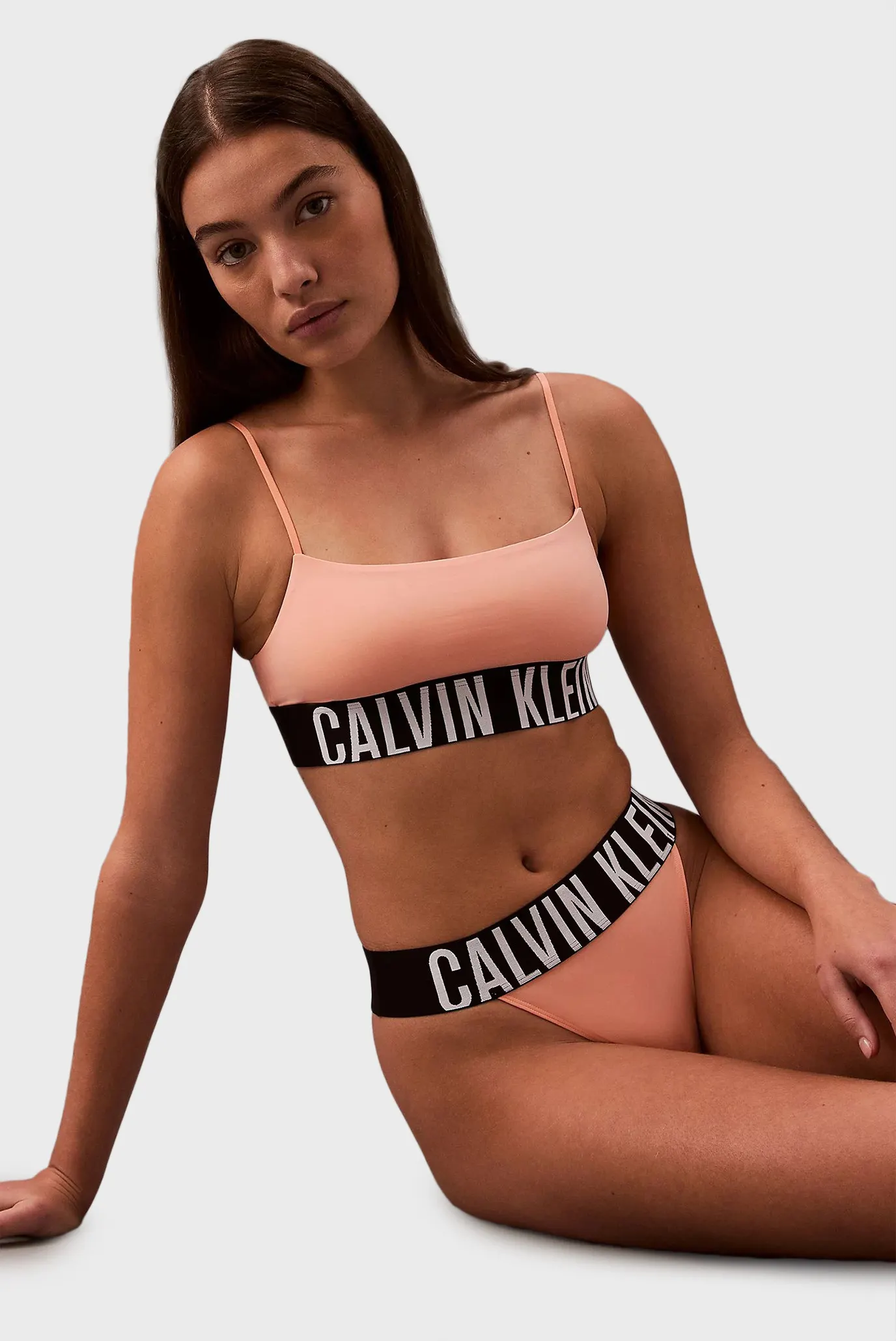 Жіночі персикові трусики HIGH LEG THONG 4