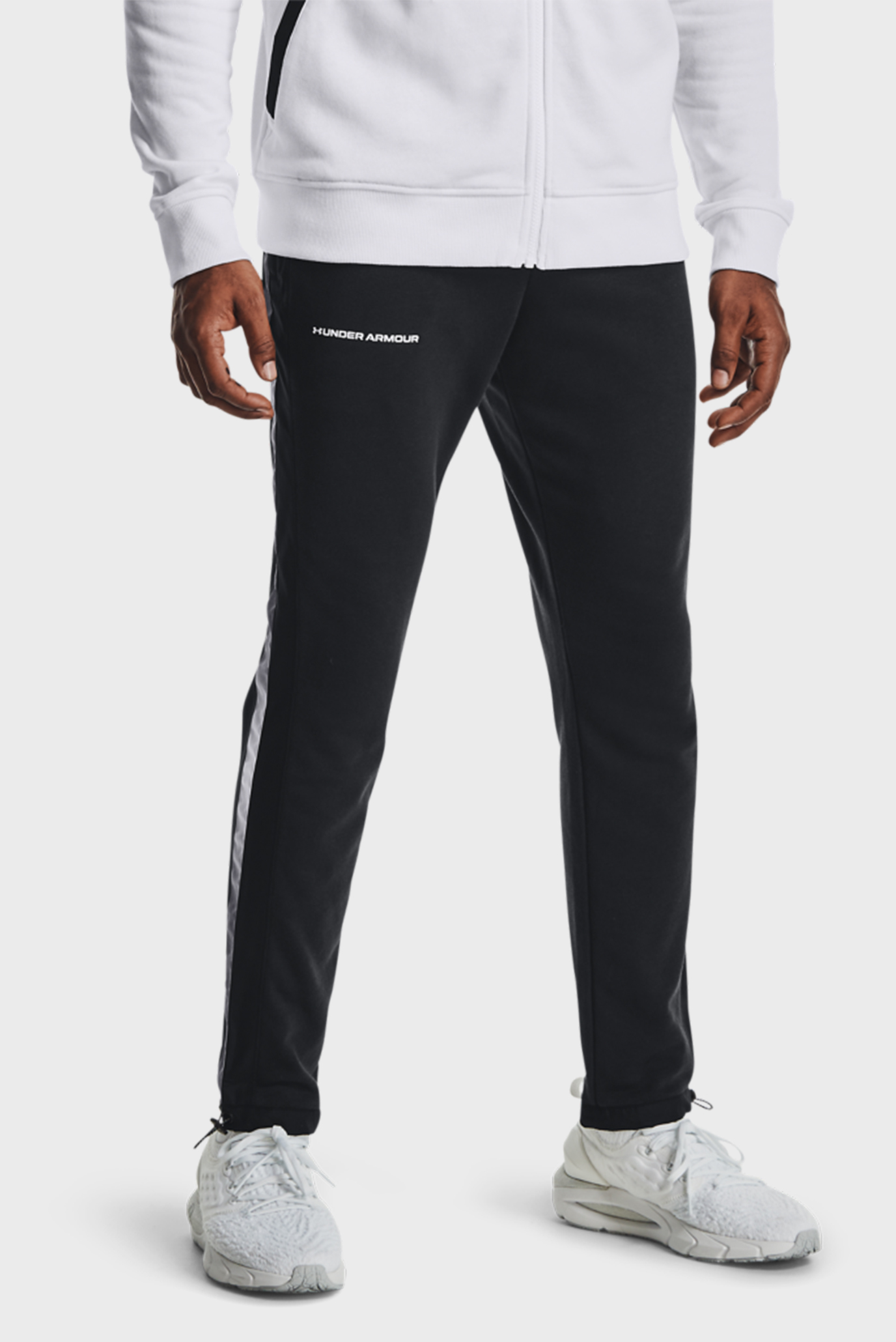 Мужские черные спортивные брюки UA RIVAL TERRY AMP PANT 1