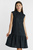 Женское черное льняное платье