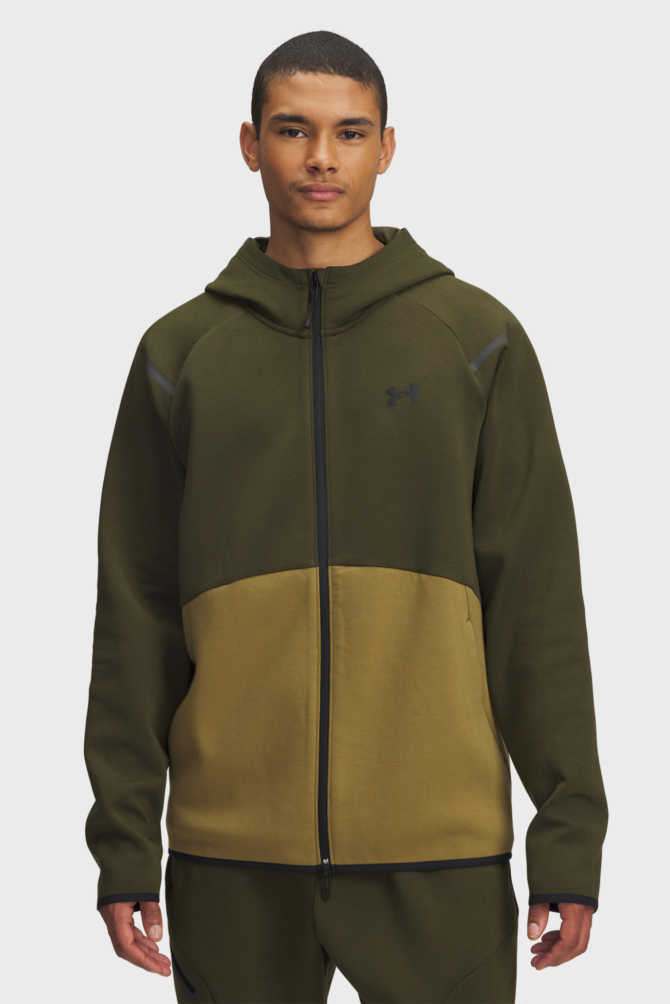 Мужское худи UA Unstoppable Flc FZ HD EU Зеленый XXL Under Armour 1389352-308 Мужское худи UA Unstoppable Flc FZ HD EU Зеленый XXL Under Armour 1389352-308