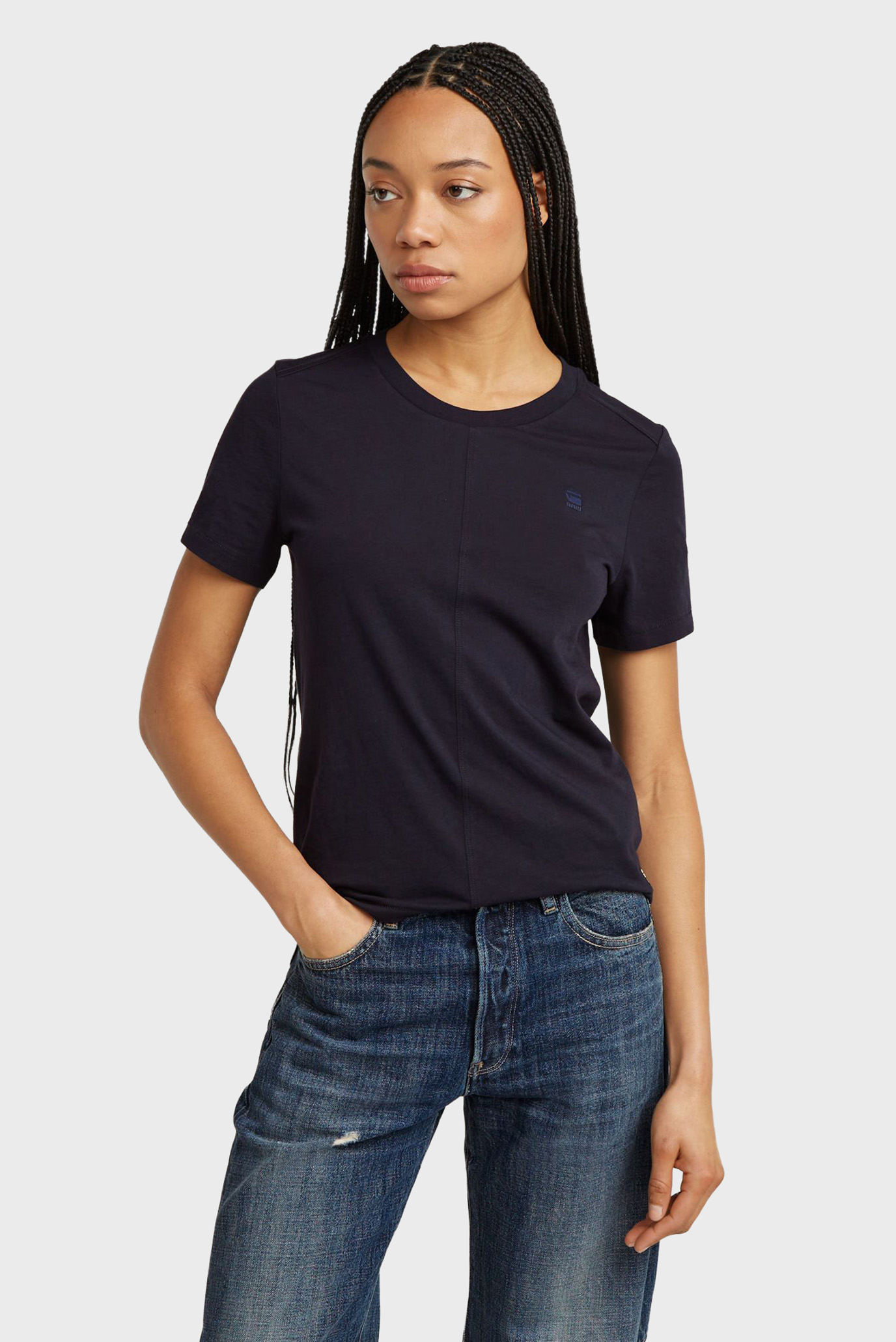 Женская темно-синяя футболка Синий XS G-Star RAW D24499,4107 Женская темно-синяя футболка Синий XS G-Star RAW D24499,4107