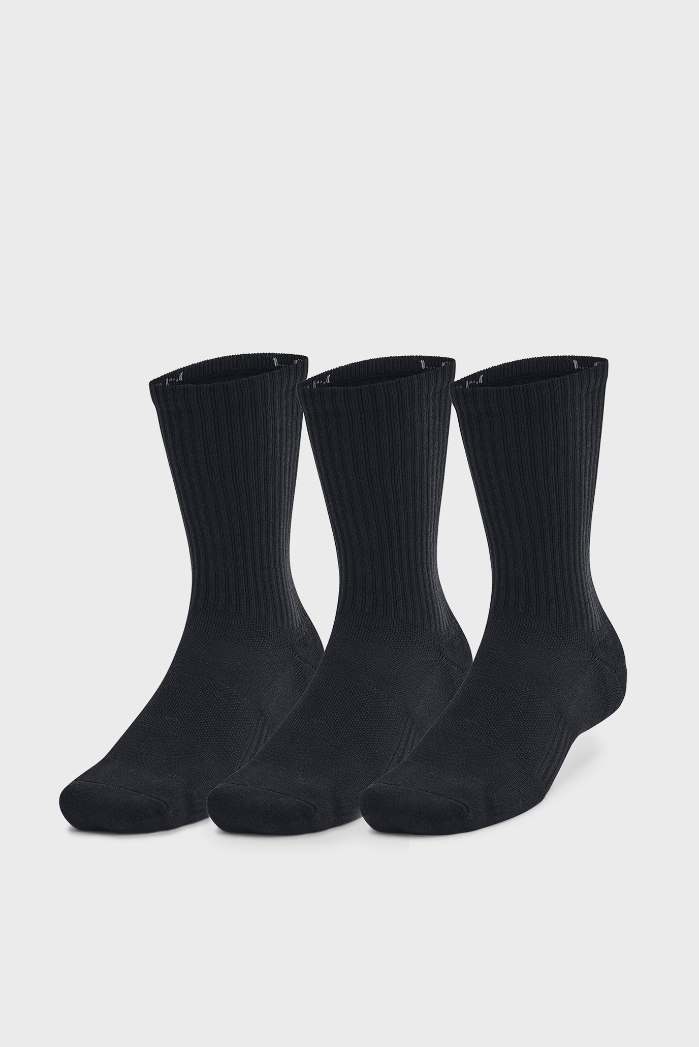 Черные носки (3 пары) Unisex UA TC 3pk Crew Черный 36.5-42 Under Armour 1386311-001 Черные носки (3 пары) Unisex UA TC 3pk Crew Черный 36.5-42 Under Armour 1386311-001
