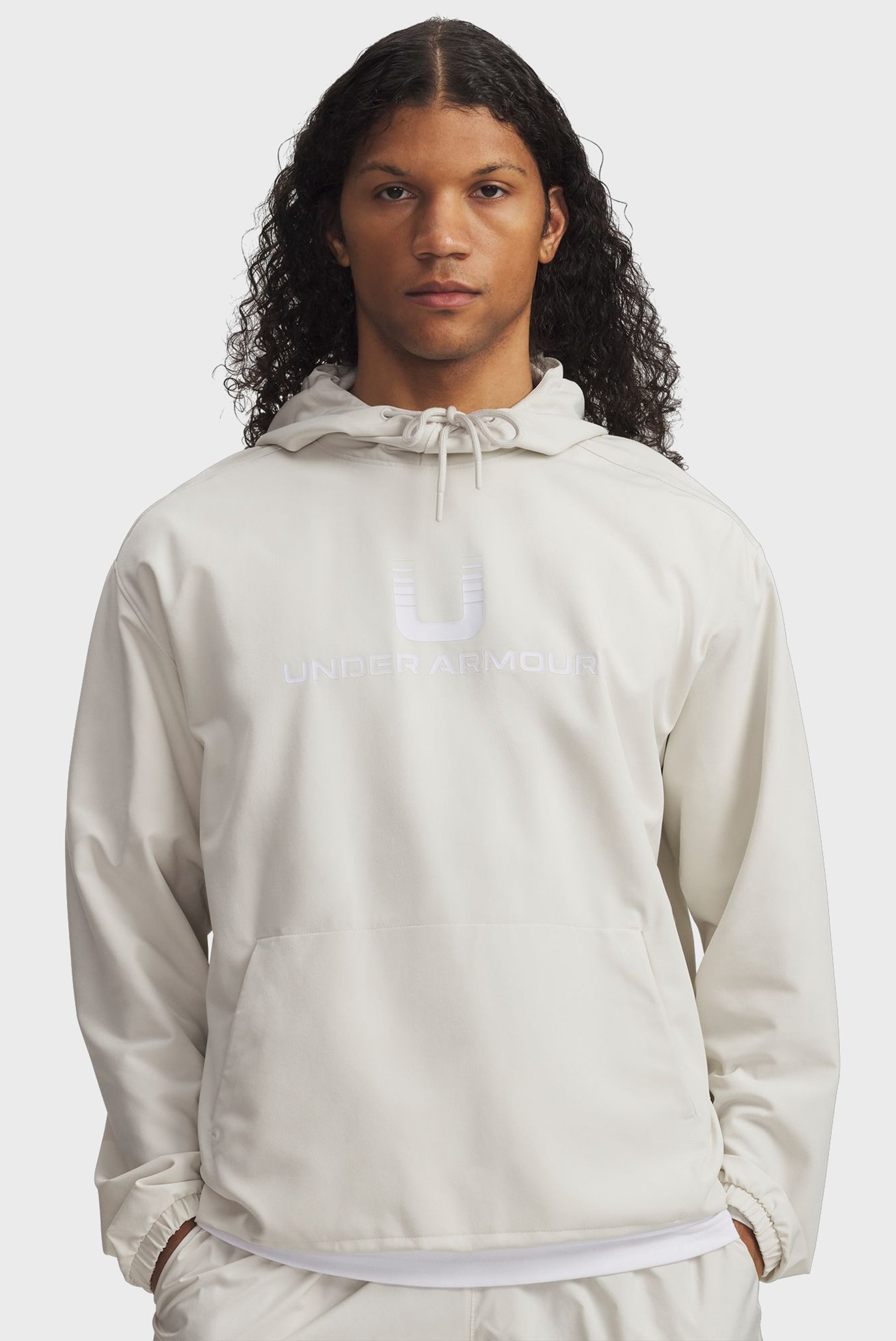 Мужское белое худи UA Unstoppable Wvn Hoodie Белый XL Under Armour 6003864-110 Мужское белое худи UA Unstoppable Wvn Hoodie Белый XL Under Armour 6003864-110