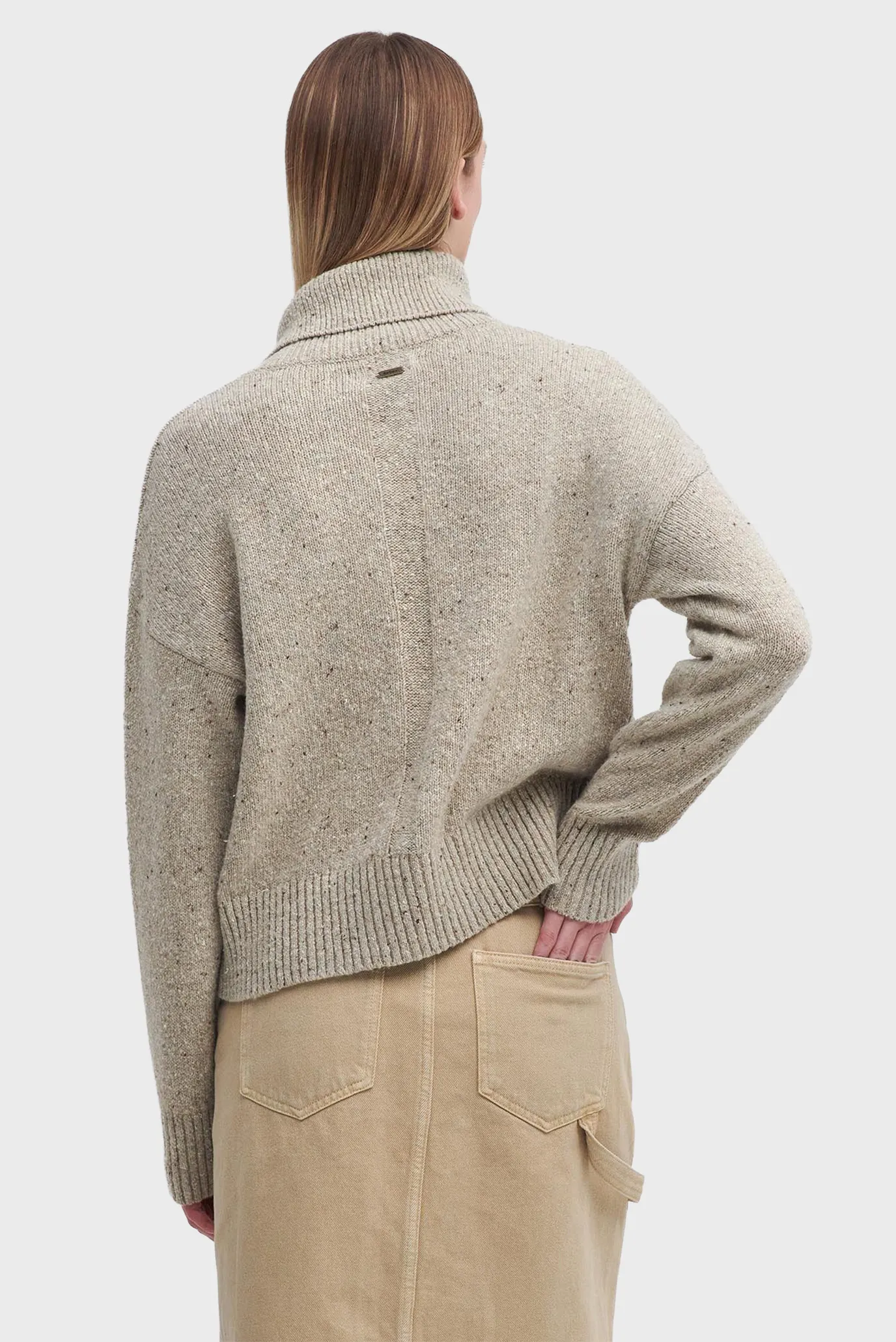 Женская бежевая шерстяная кофта 4