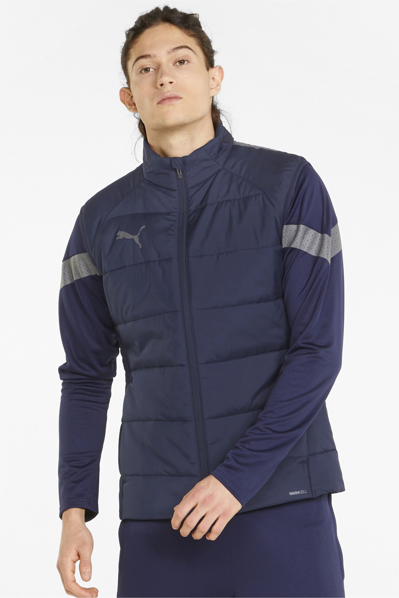 Мужской темно-синий жилет teamLIGA Men’s Football Vest Jacket 1