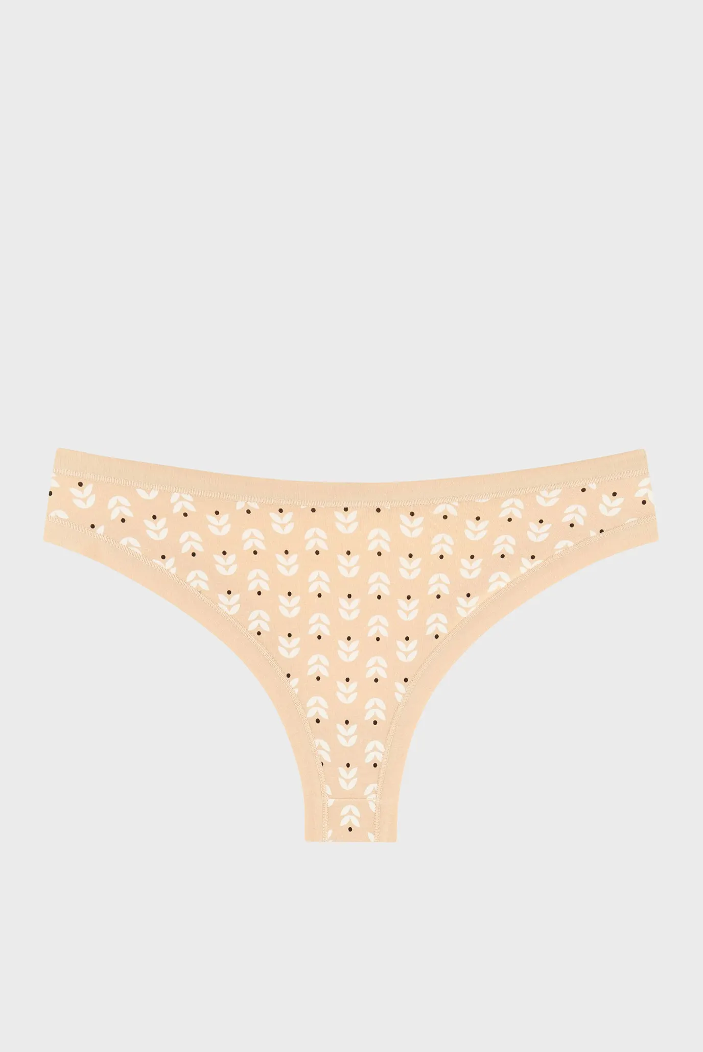 Женские бежевые трусики с узором 2