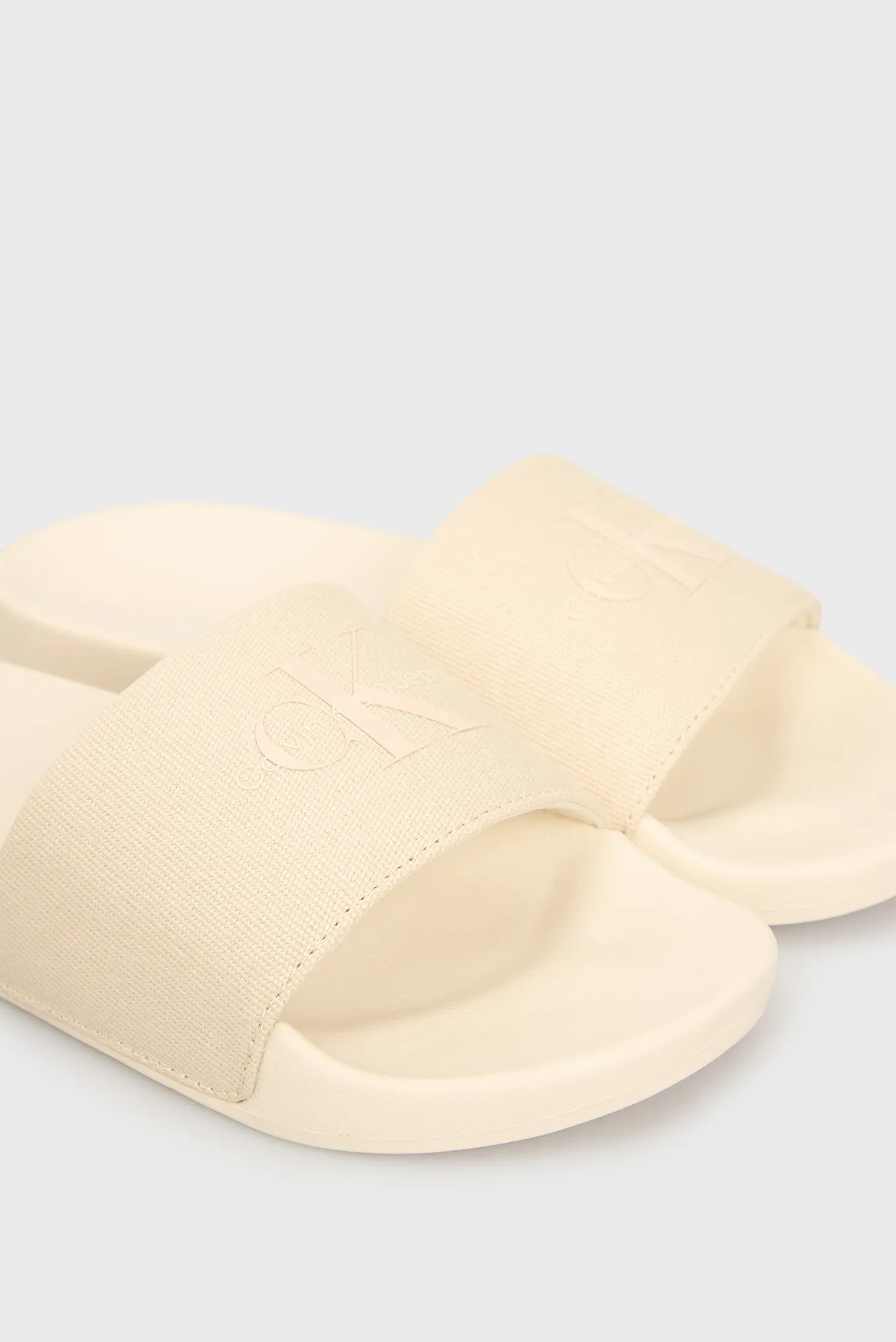 Жіночі бежеві слайдери MONOGRAM 2