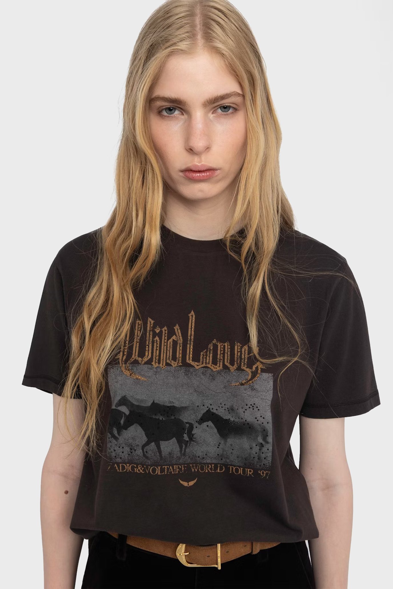 Женская темно-коричневая футболка Edwin Коричневый XS ZADIG&VOLTAIRE JWTS02816_DARK CHOCOLATE Женская темно-коричневая футболка Edwin Коричневый XS ZADIG&VOLTAIRE JWTS02816_DARK CHOCOLATE