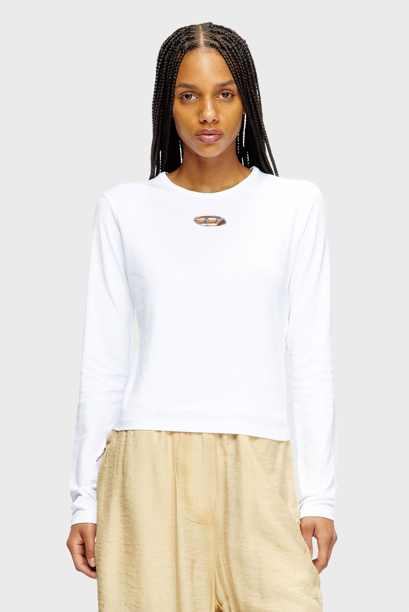 Женский белый лонгслив T-UNCUTIE-LONG-LS-OD Белый XS Diesel A19438 0CLBR Женский белый лонгслив T-UNCUTIE-LONG-LS-OD Белый XS Diesel A19438 0CLBR