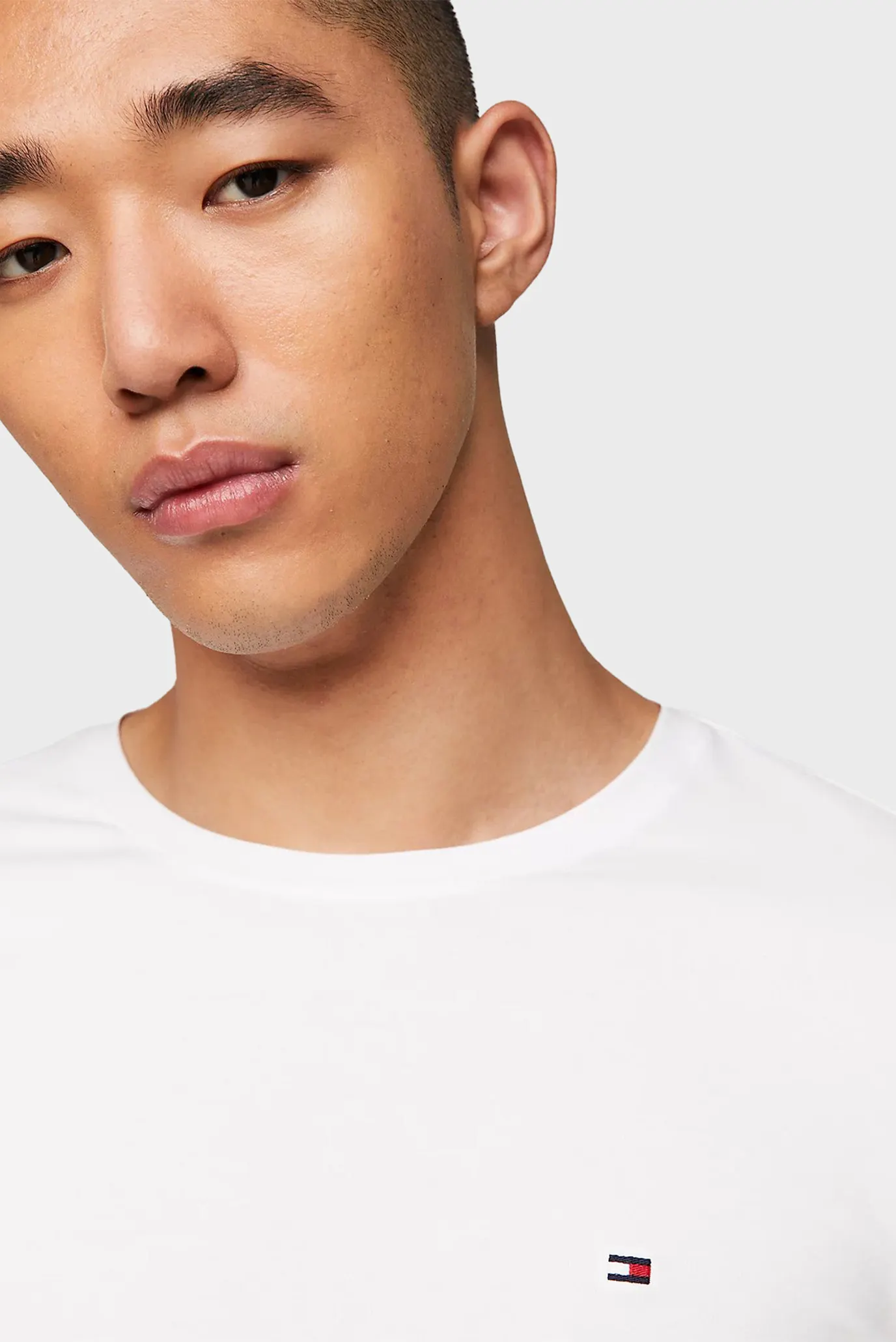 Мужской белый лонгслив STRETCH SLIM FIT LONG SLEEVE TEE 4