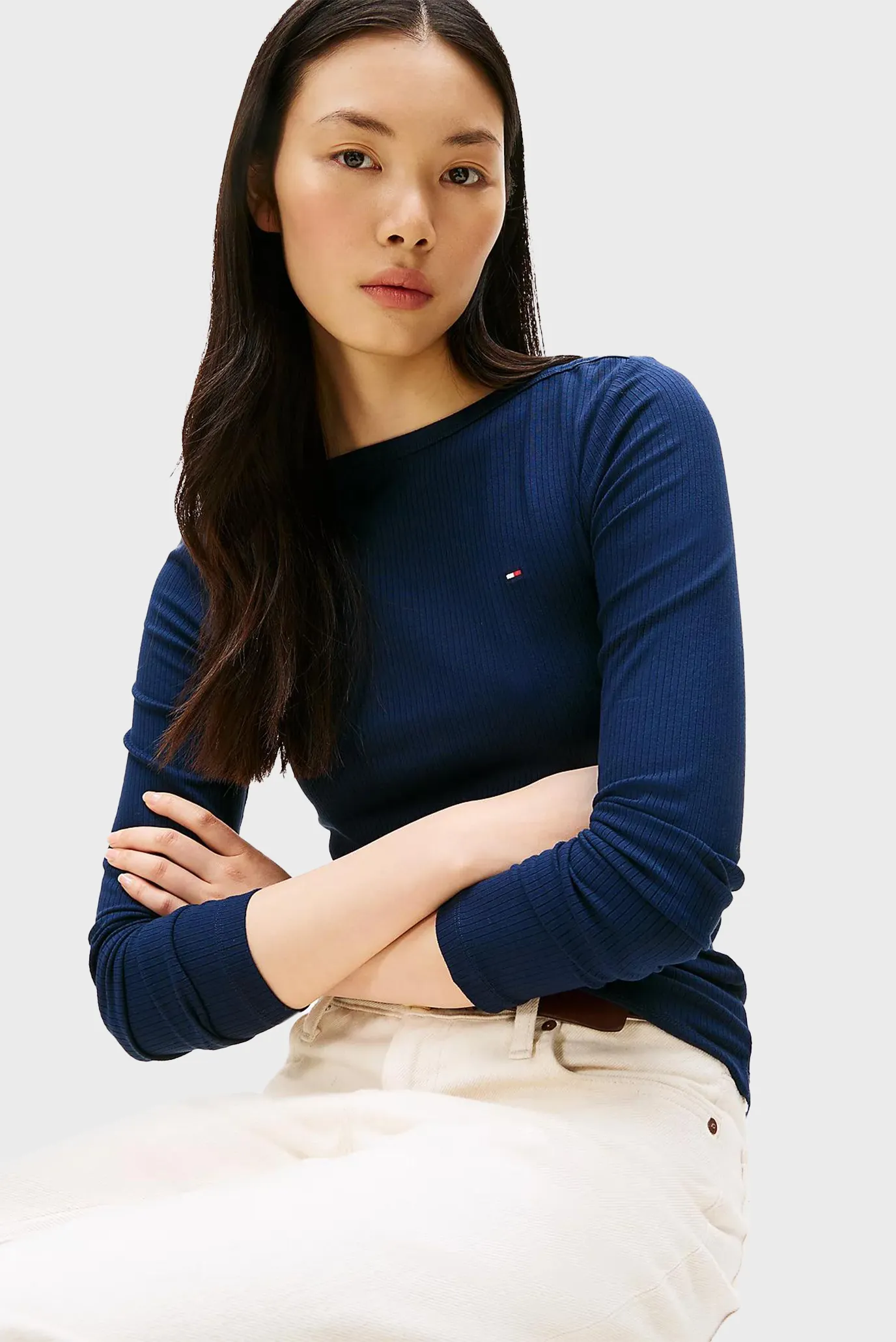 Женский темно-синий джемпер SLIM 4