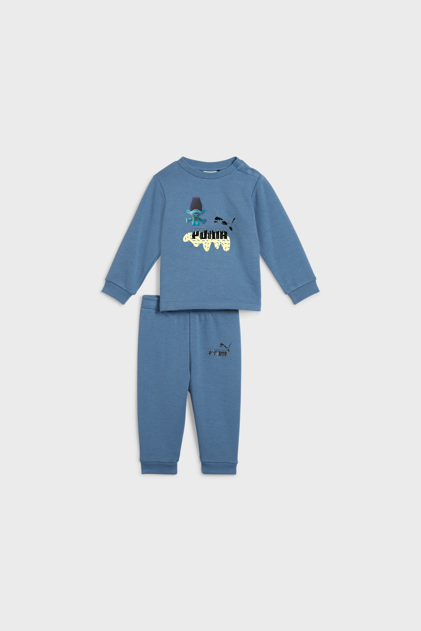 Детский синий спортивный костюм (свитшот, брюки) PUMA x TROLLS Crew Jogger Set Toddler 1