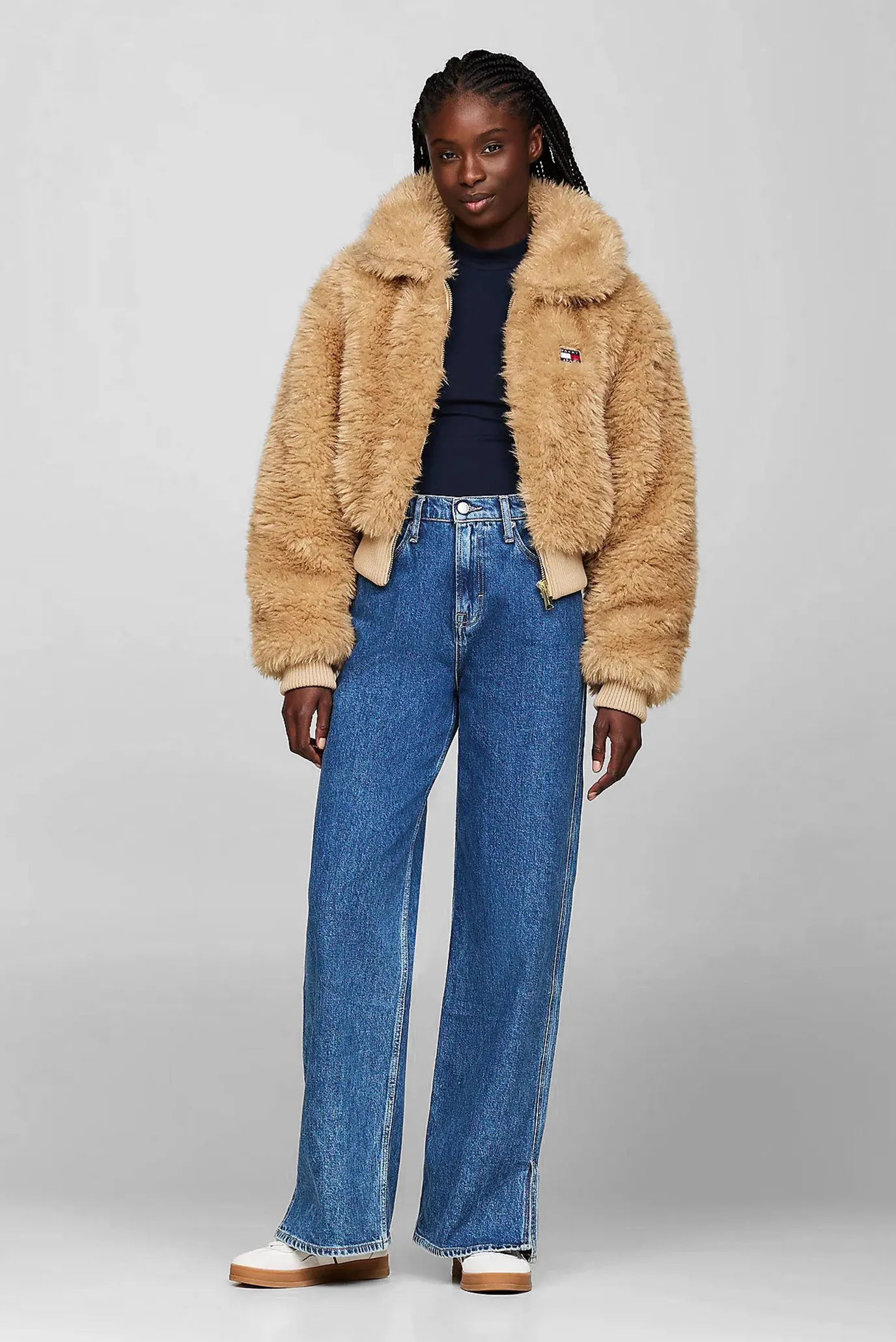 Жіноча бежева шуба TJW FAUX SHEARLING JACKET 2