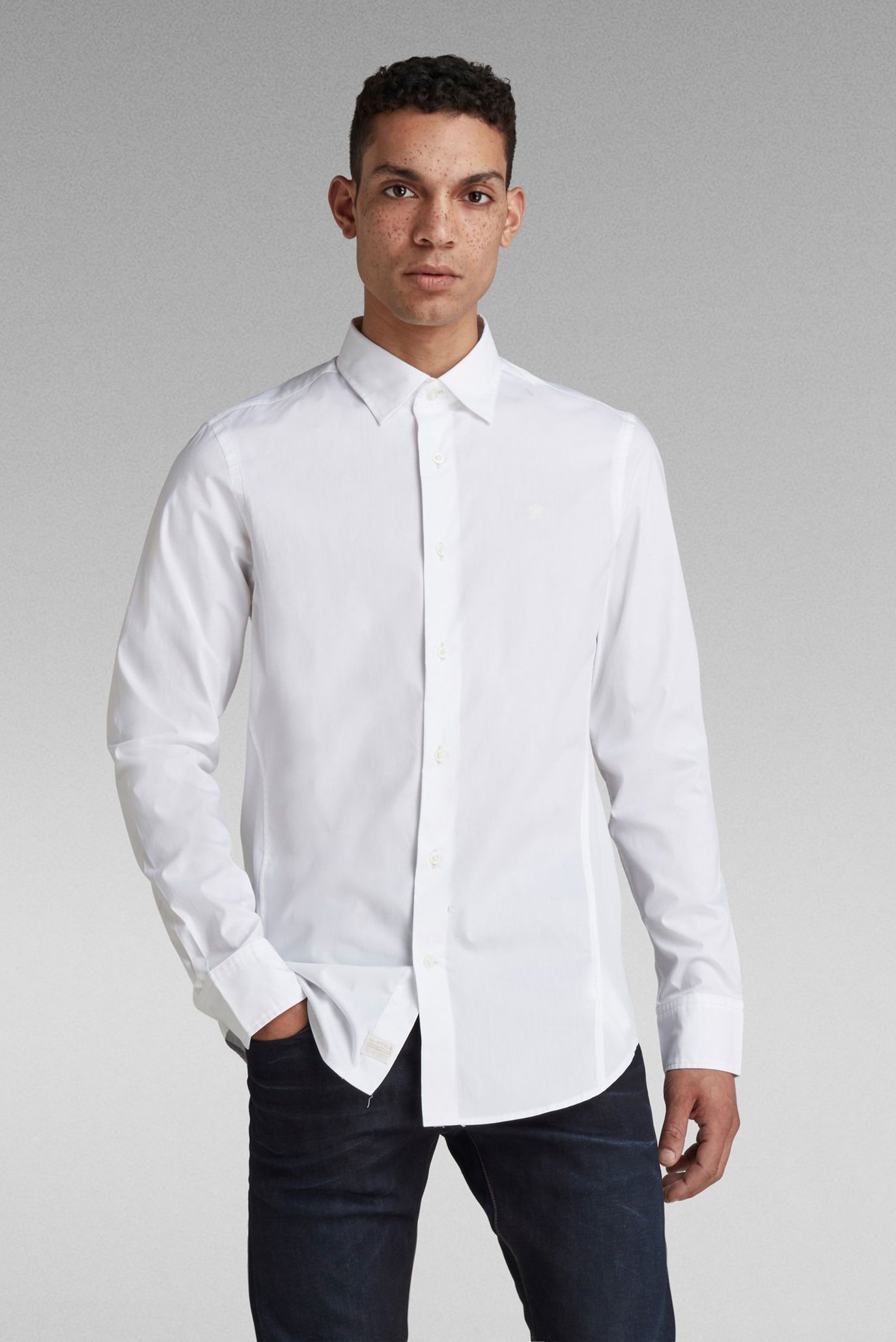 Мужская белая рубашка Белый S G-Star RAW D17026,C271 Мужская белая рубашка Белый S G-Star RAW D17026,C271