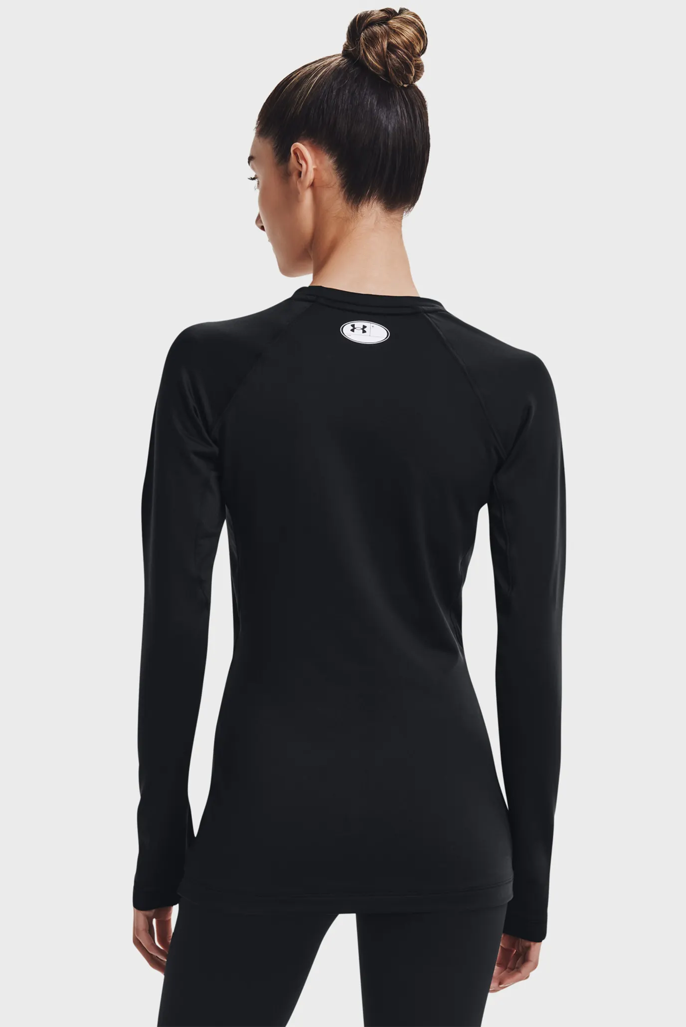 Женский черный лонгслив UA CG Authentics Crew 3