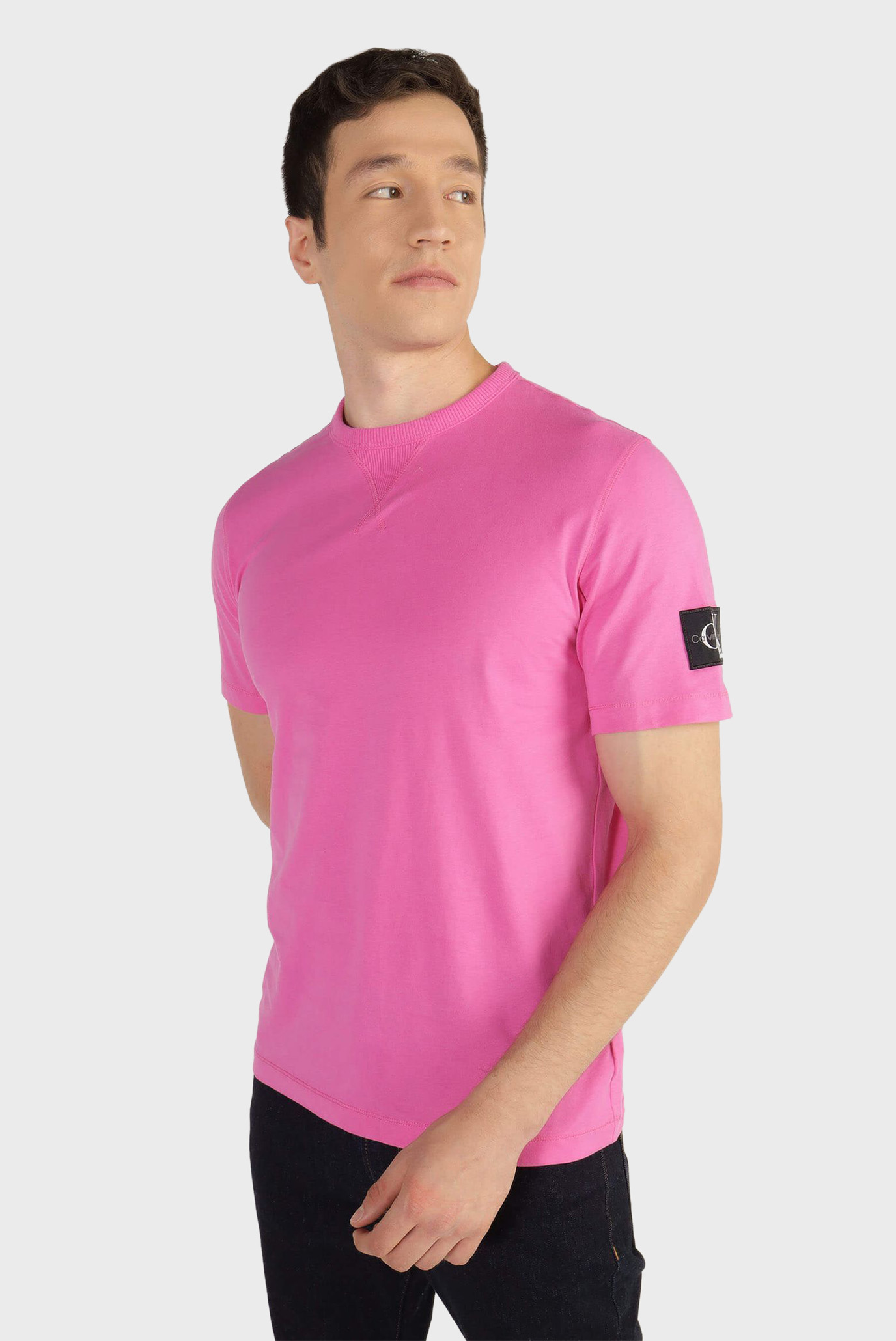 Мужская розовая футболка BADGE REGULAR 1