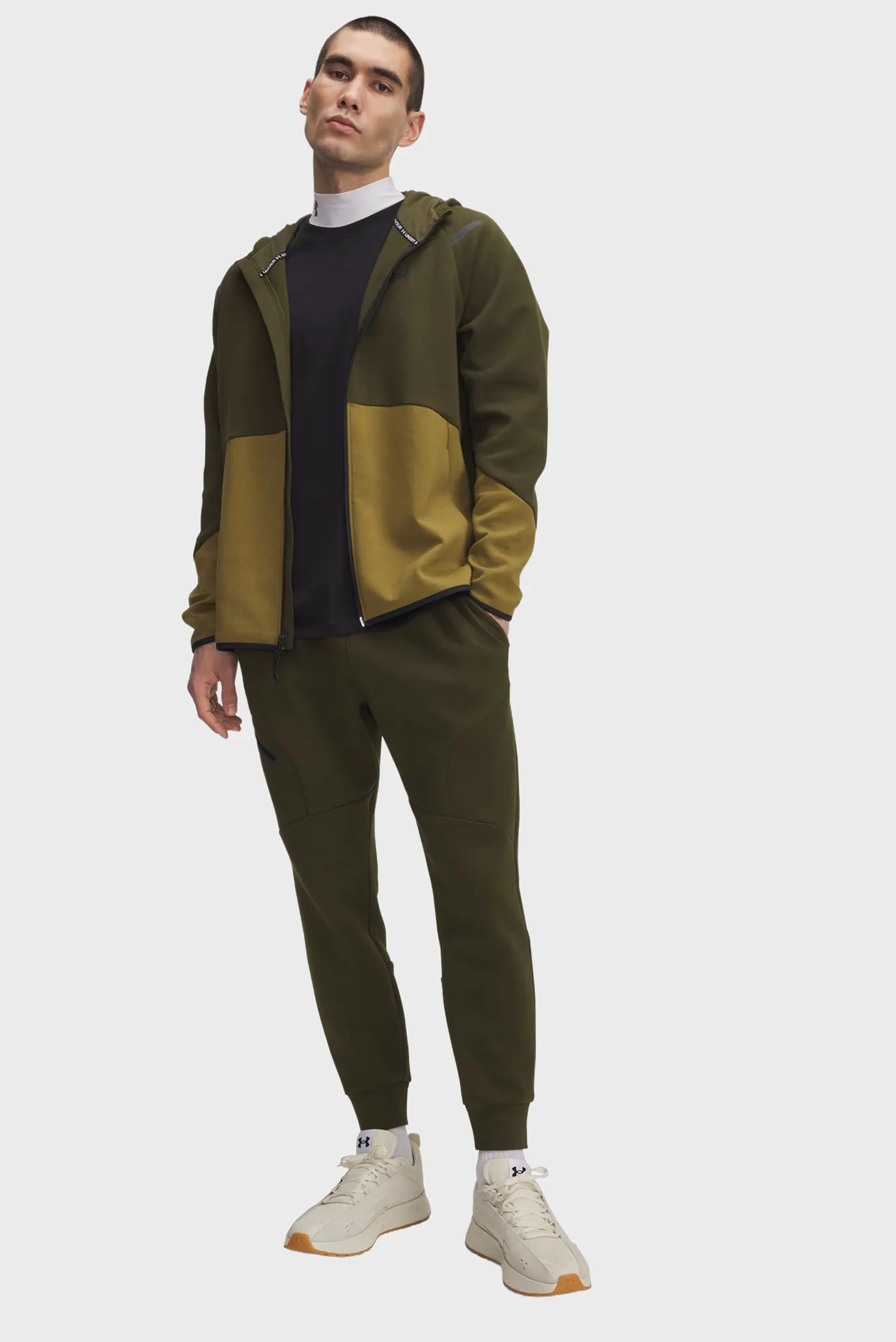 Чоловічі оливкові спортивні штани UA Unstoppable Flc Jgr EU 2