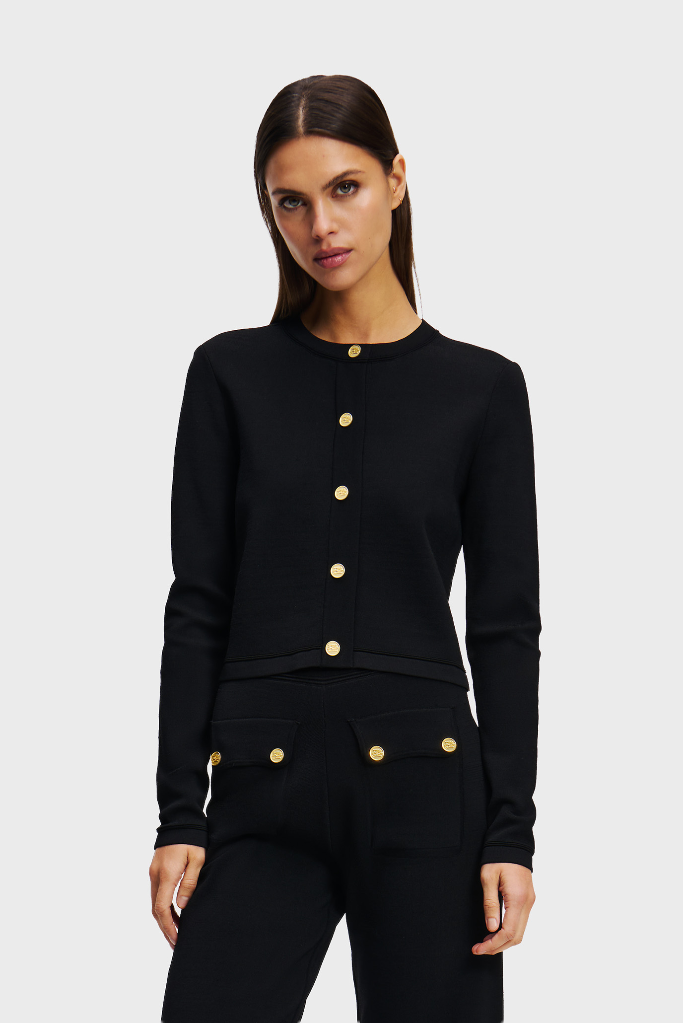 Женский черный кардиган BUTTON CARDIGAN Черный S Karl Lagerfeld A2W18028 Женский черный кардиган BUTTON CARDIGAN Черный S Karl Lagerfeld A2W18028