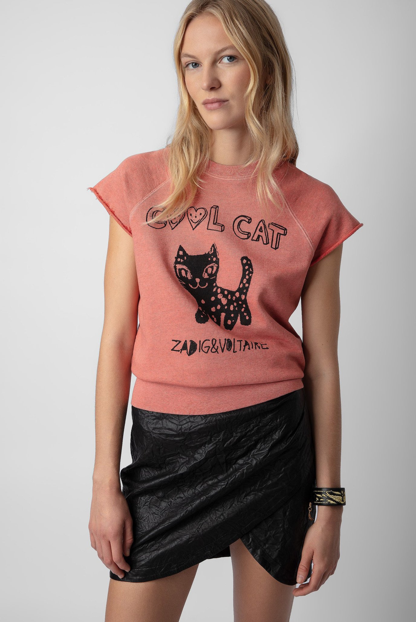 Женский розовый свитшот COOL CAT 1