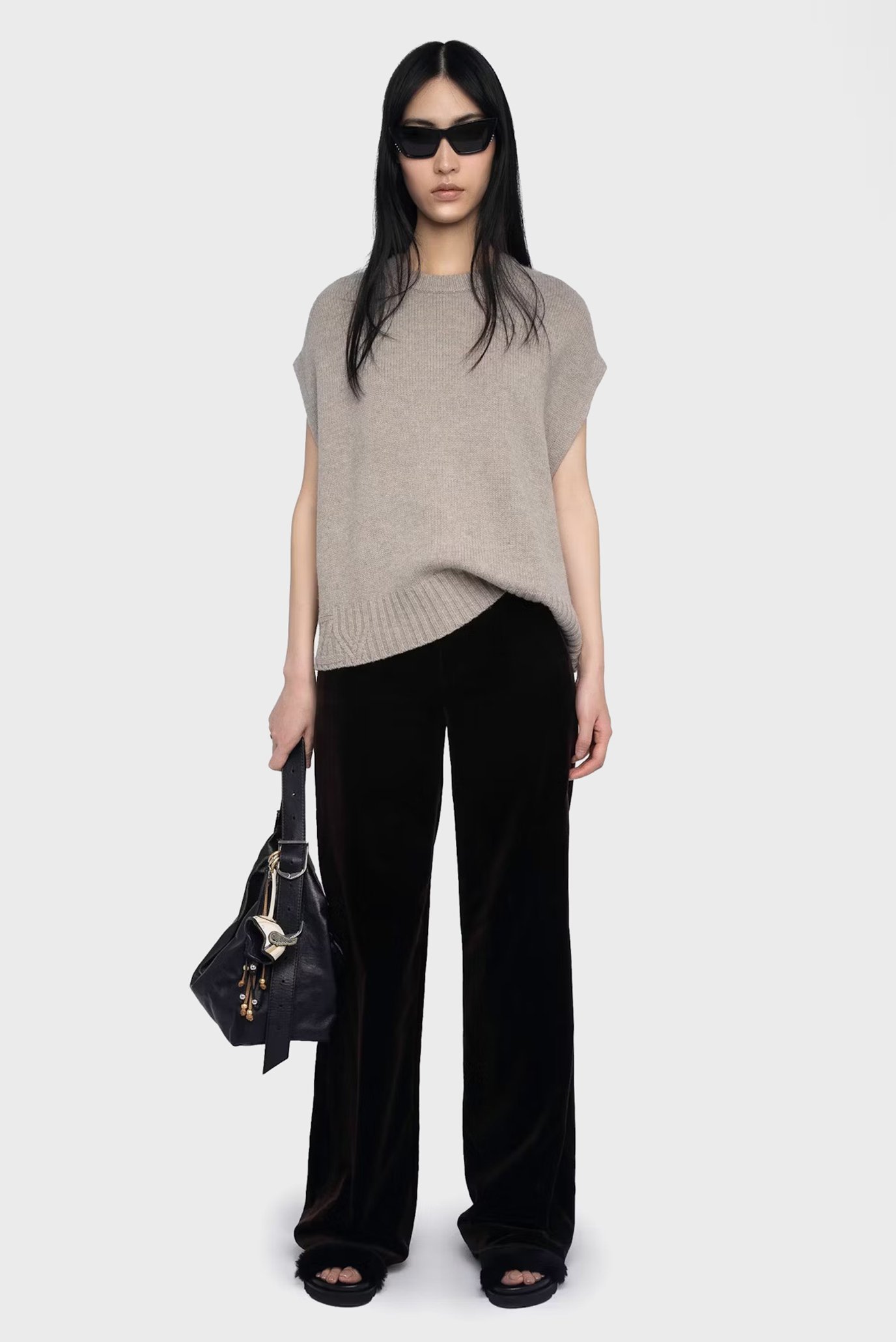 Женский серый шерстяной джемпер Darcy Серый M-L ZADIG&VOLTAIRE KWSW02814_AVOINE Женский серый шерстяной джемпер Darcy Серый M-L ZADIG&VOLTAIRE KWSW02814_AVOINE