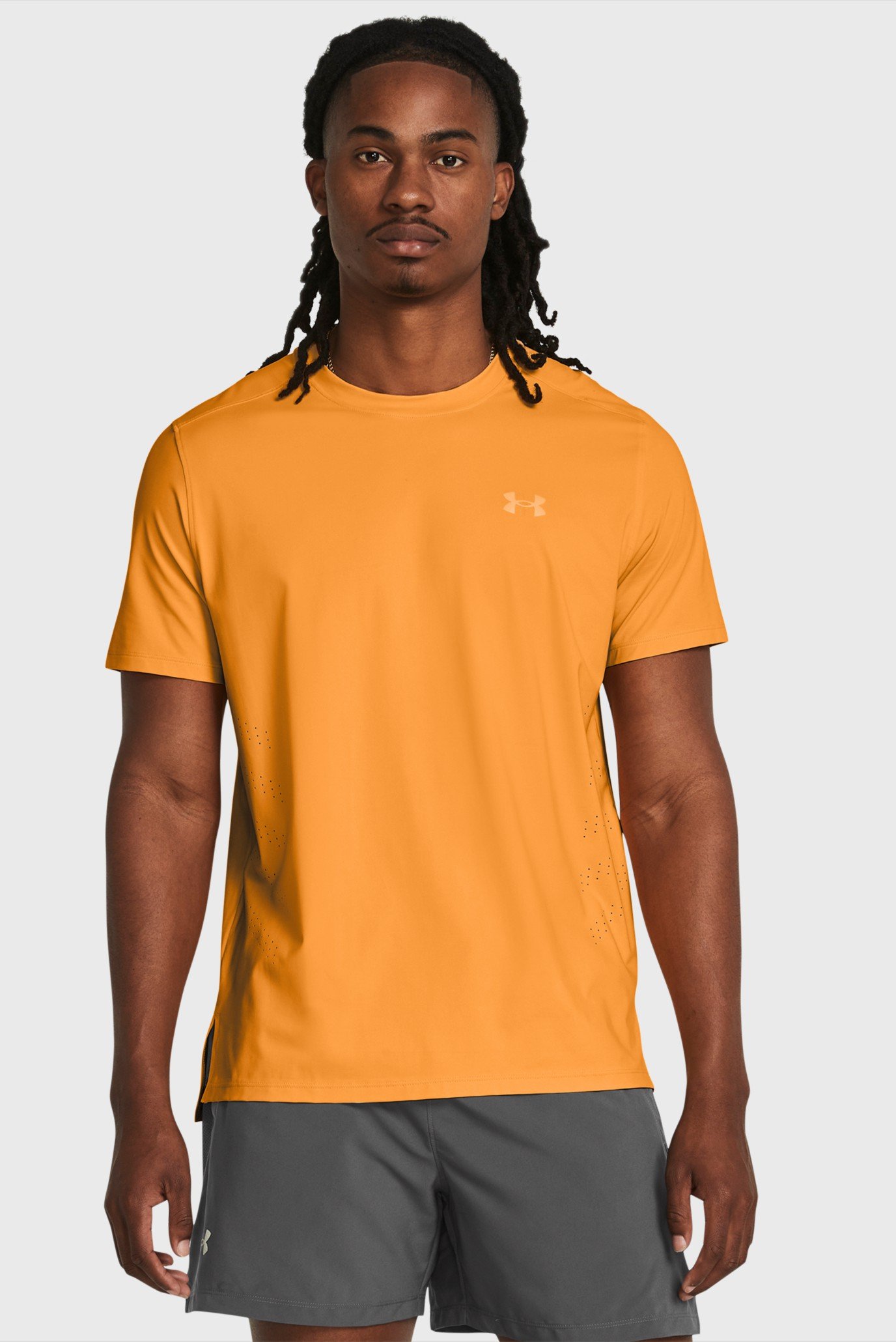 Мужская оранжевая футболка UA Launch Elite Shortsleeve 1