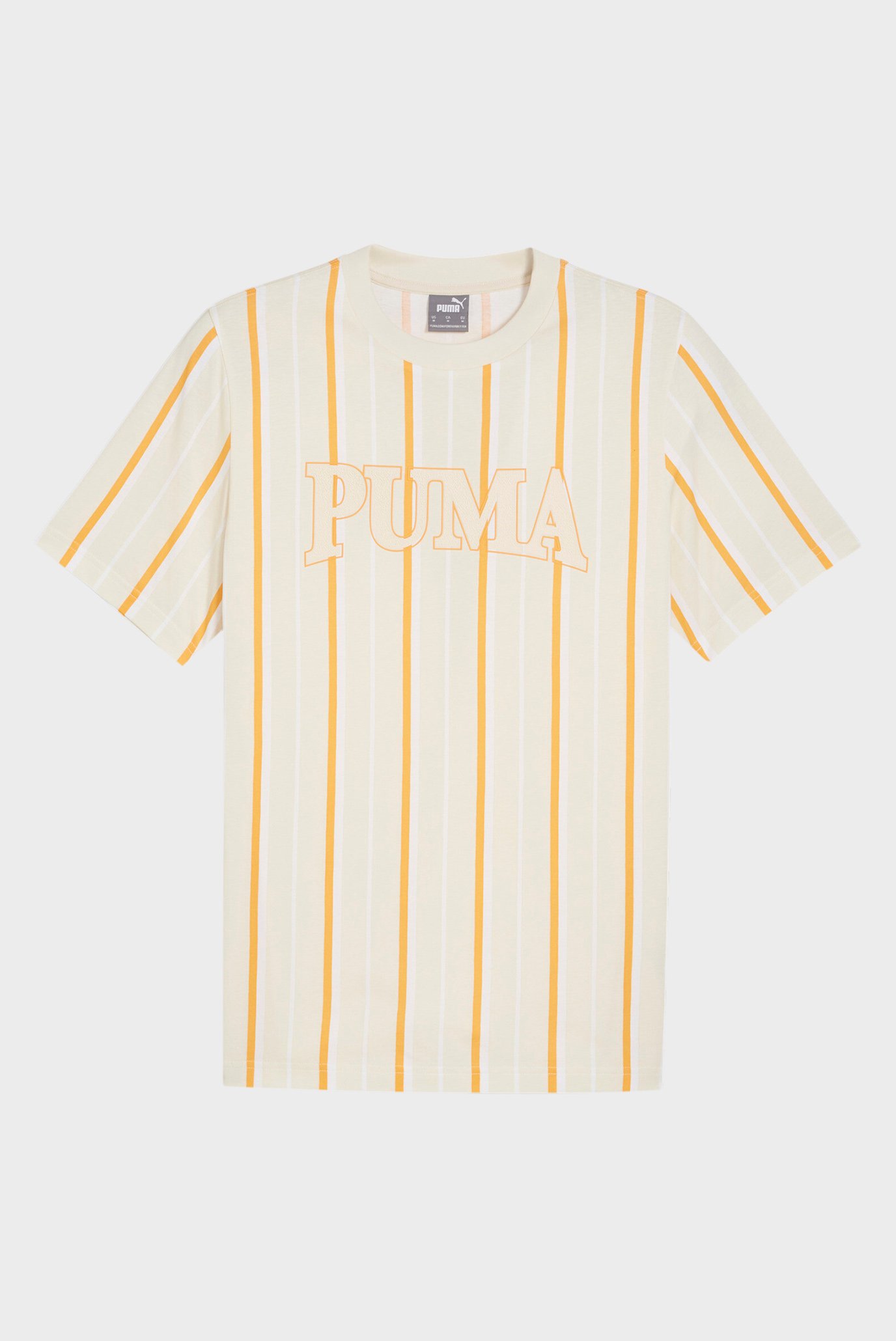 Мужская бежевая футболка в полоску PUMA SQUAD Men's Tee 1