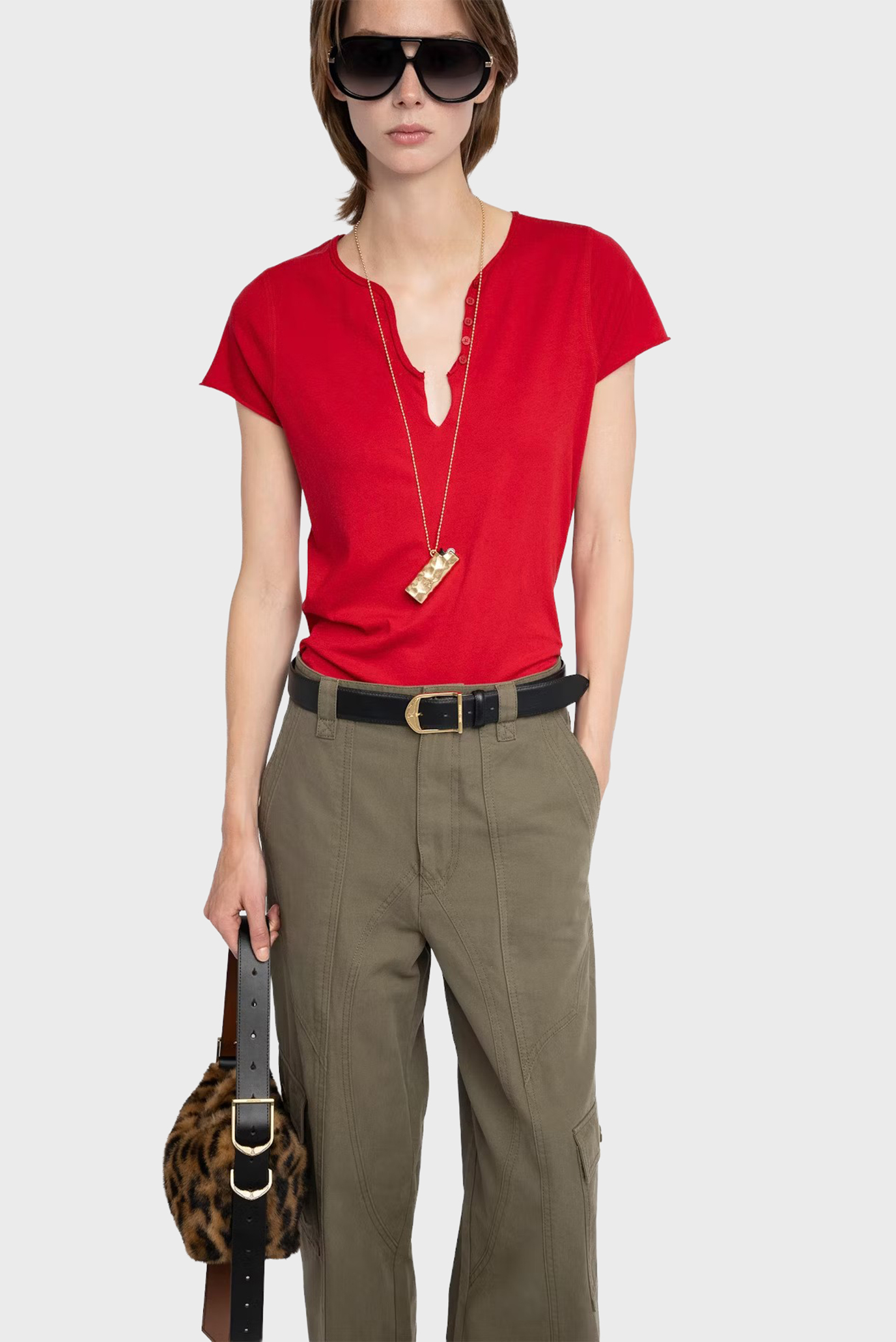 Женская красная футболка Tuni Красный M ZADIG&VOLTAIRE JWTN00447_LOVE Женская красная футболка Tuni Красный M ZADIG&VOLTAIRE JWTN00447_LOVE