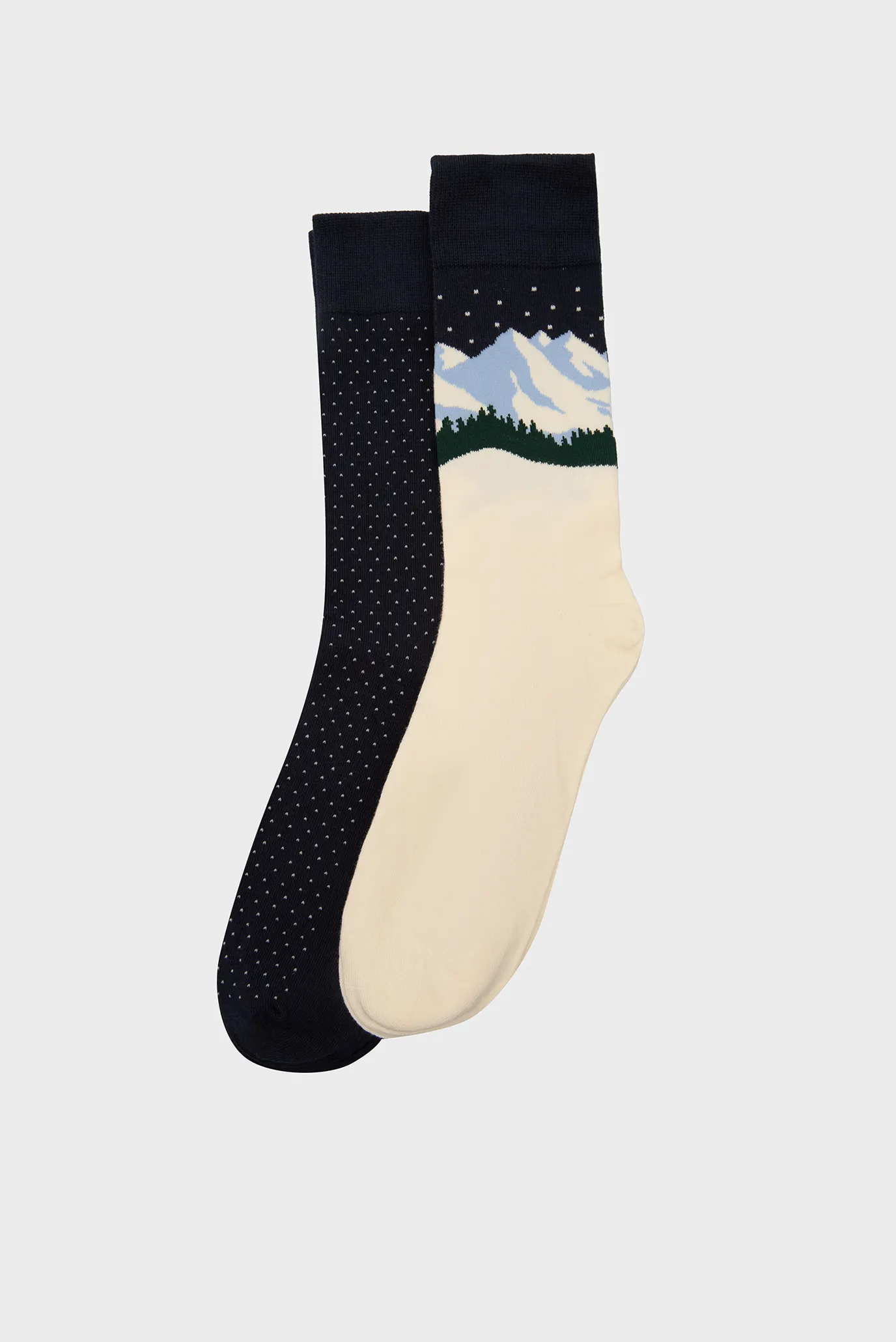 Чоловічі темно-сині шкарпетки з візерунком (2 пари) SKIERS ARTWORK SOCKS 2-PACK GB 2