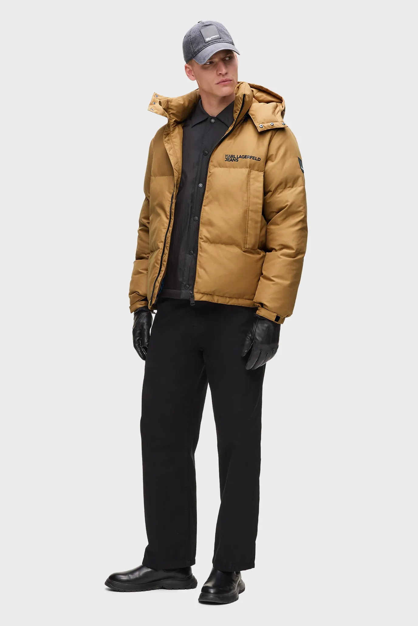 Чоловіча гірчична куртка puffer 2