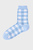 Жіночі блакитні шкарпетки у клітинку GINGHAM SOCK