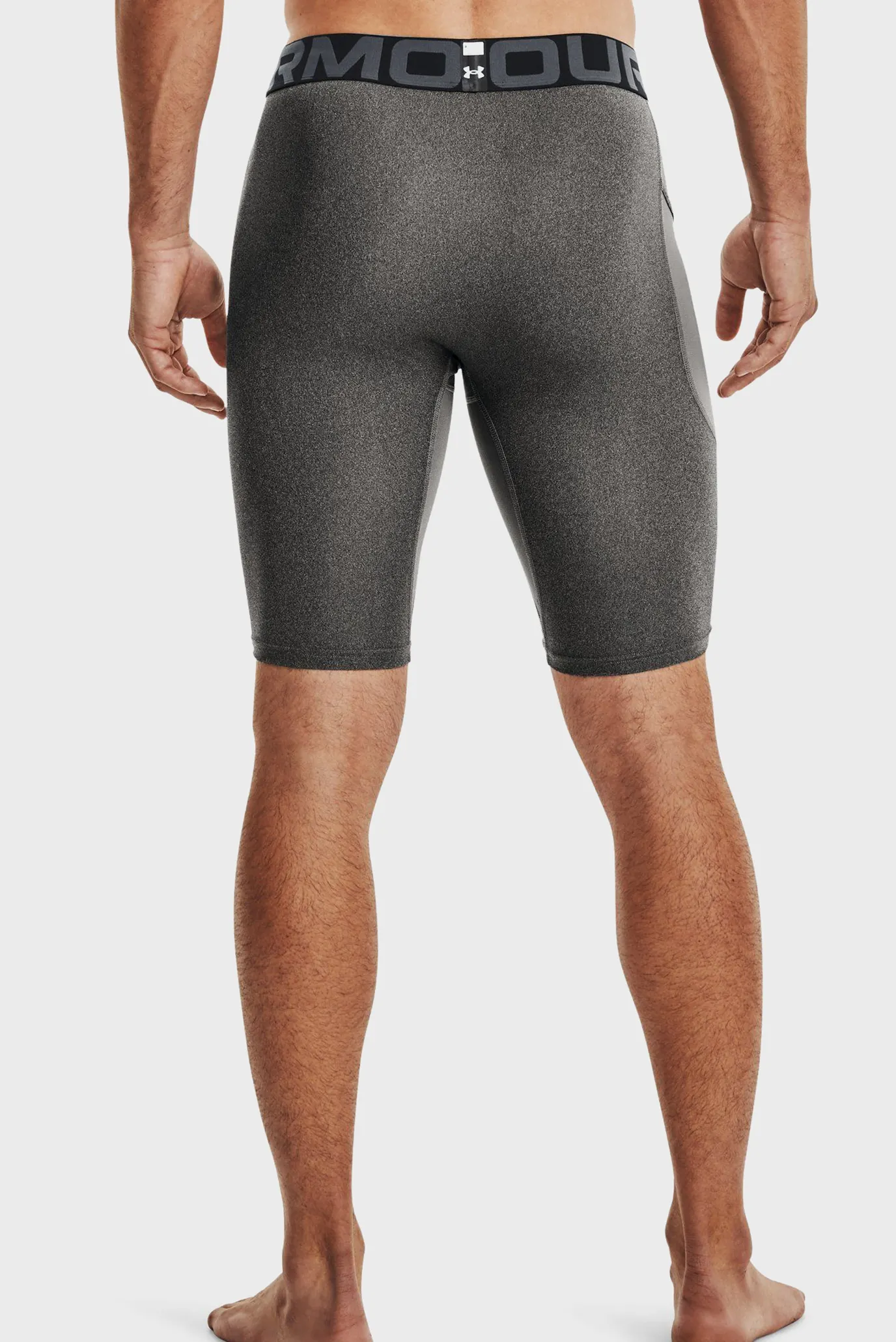 Чоловічі сірі тайтси UA HG Armour Lng Shorts 3
