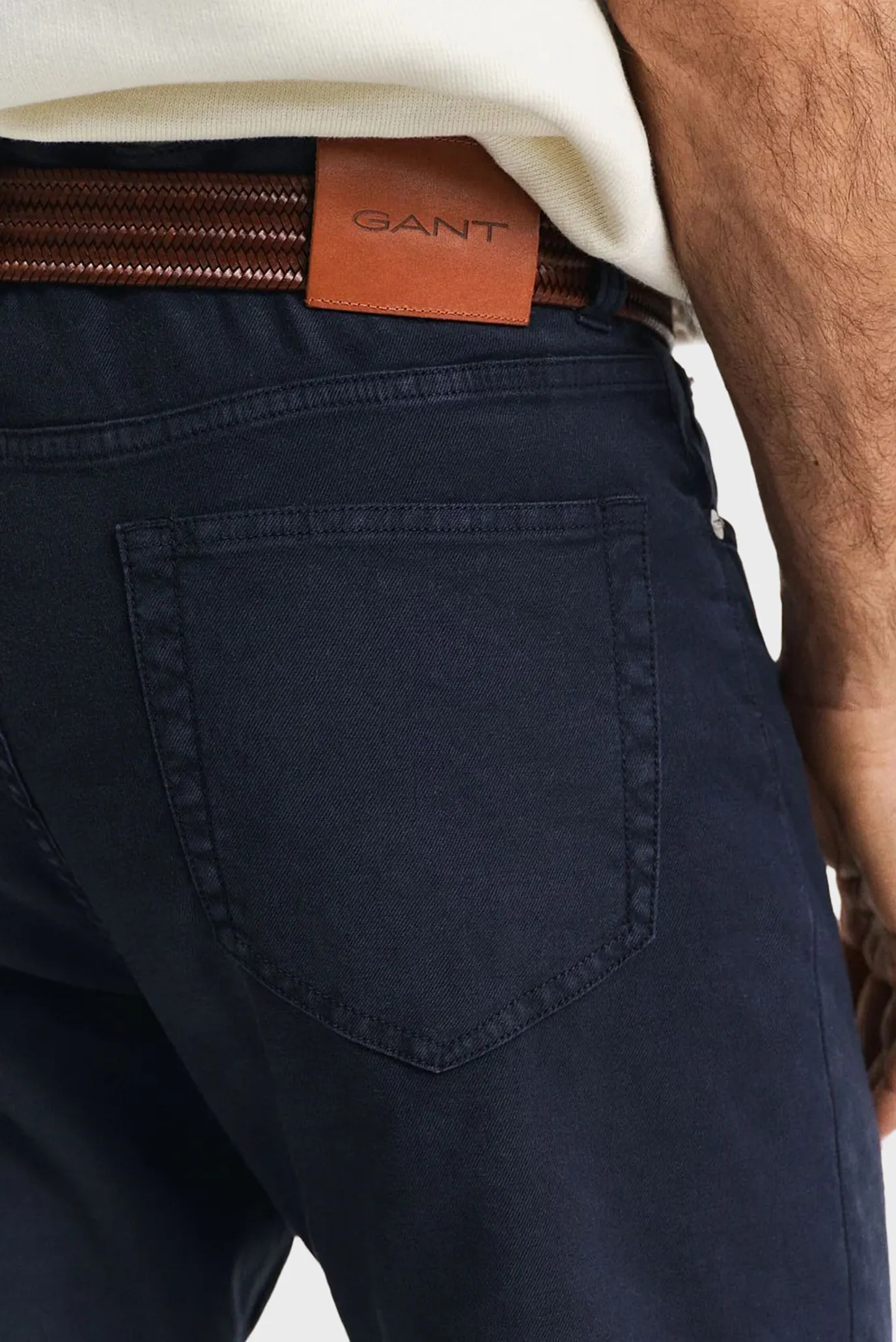 Мужские темно-синие льняные джинсы REG COT/LINEN JEANS 5