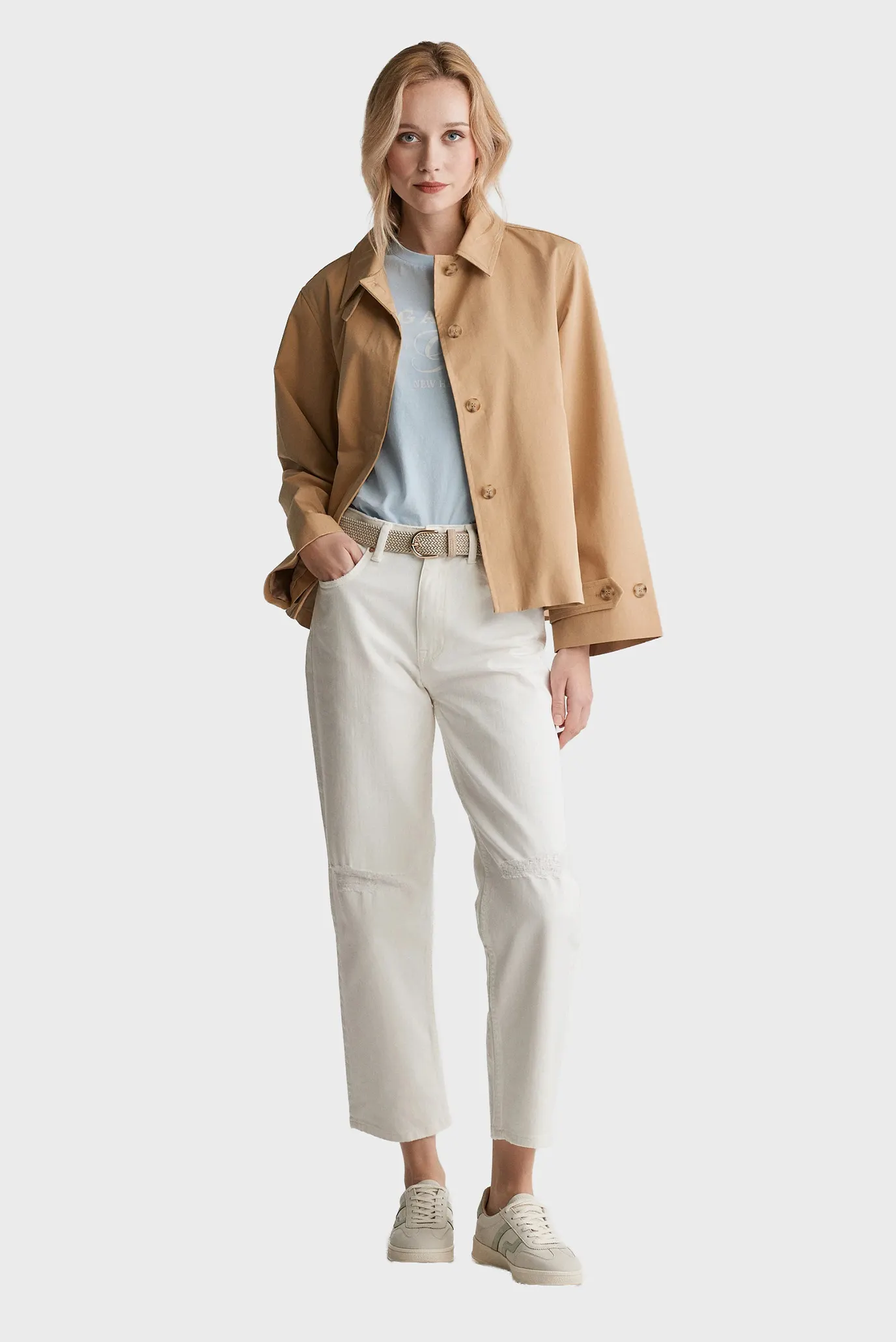 Женская голубая футболка REG GRAPHIC 2