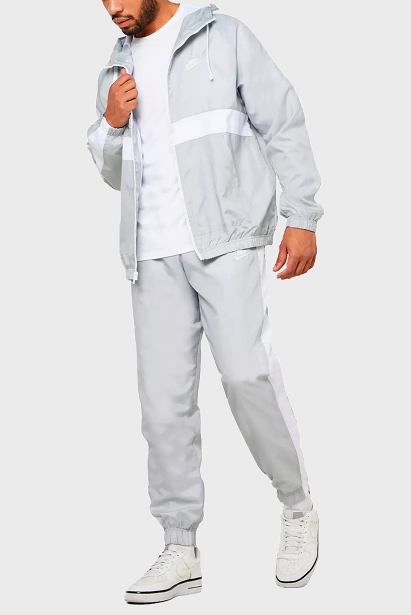 Чоловічий сірий спортивний костюм (вітровка, штани) NK CLUB WVN HD TRK SUIT 1