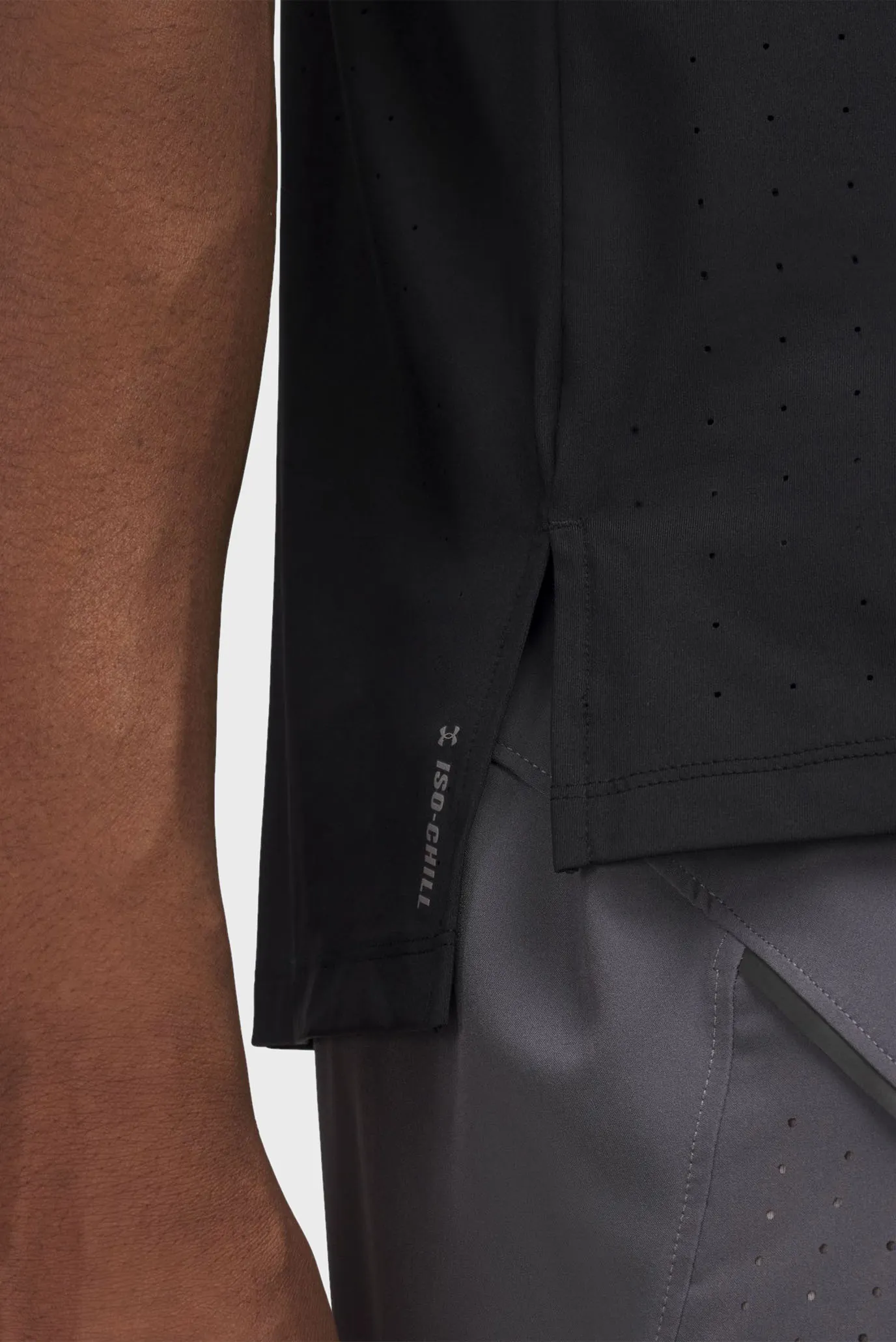 Чоловіча чорна майка UA LAUNCH ELITE SINGLET 2