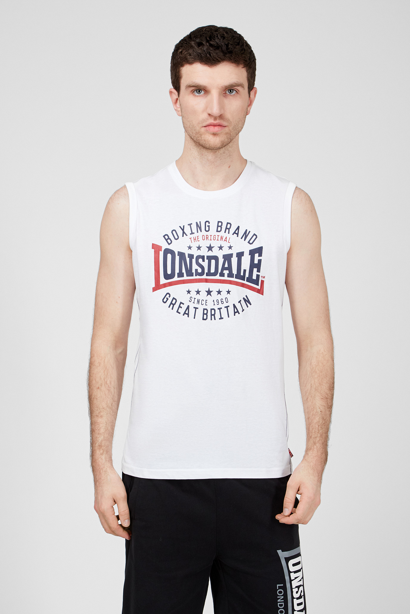 Мужская белая майка Белый S Lonsdale 114758 Мужская белая майка Белый S Lonsdale 114758