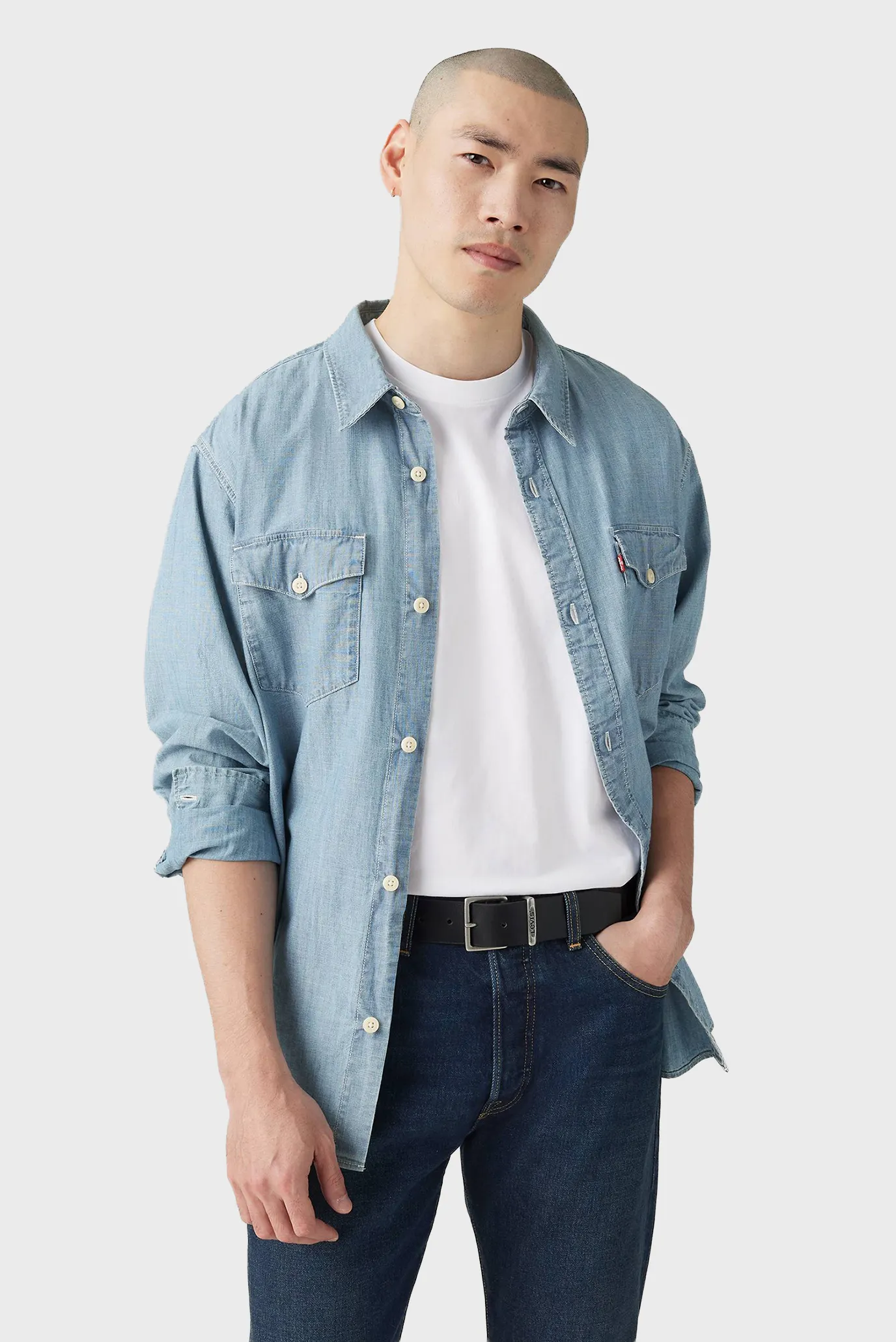 Чоловічий чорний шкіряний ремінь 3