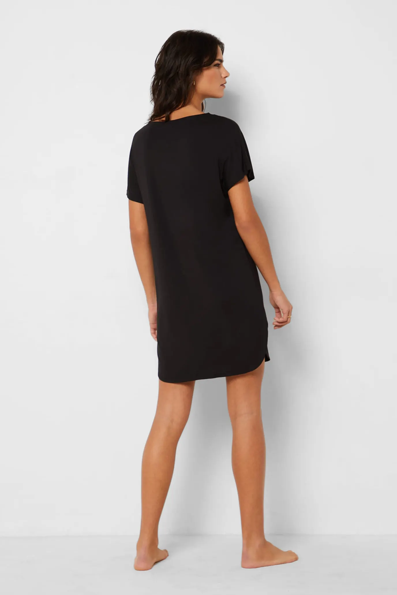 Жіноча чорна нічна сорочка JOSEPHINE 2